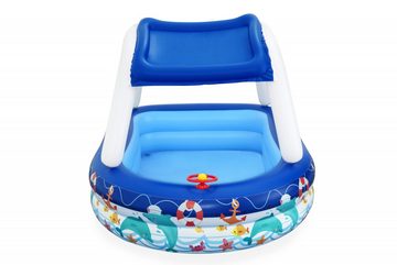 BESTWAY Planschbecken Family Pool mit Sonnenschutzdach Sea Captain 213 x 155 x 132 cm