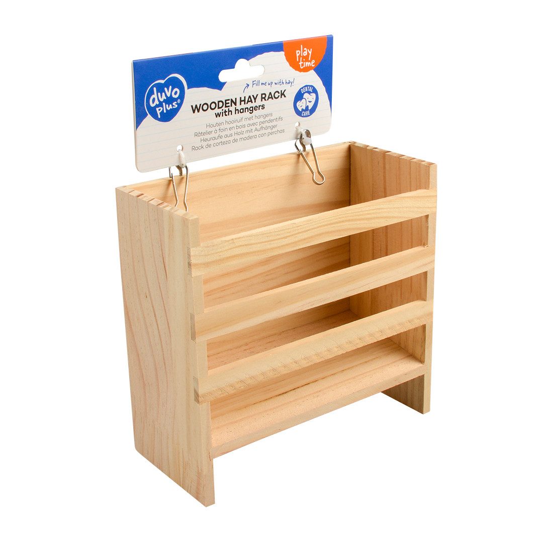 DUVO+ Futterspender Duvoplus Holz-Heuraufe zum Aufhängen