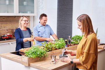 RÖSLE Mörser, (2-tlg), Granitmörser für Kräuter, Gewürze oder Pesto, Anti-Rutsch-Boden