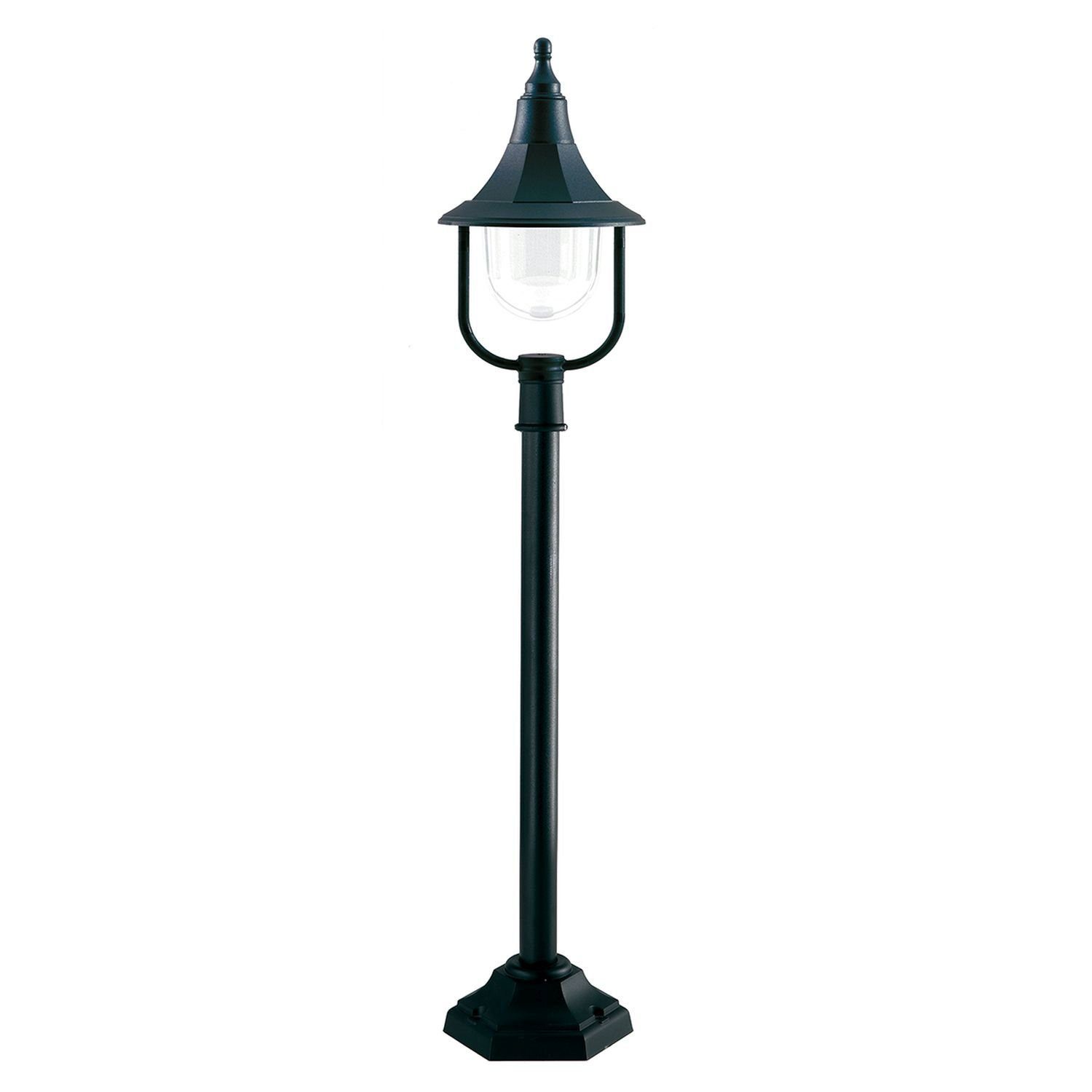 Licht-Erlebnisse Außen-Stehlampe JONES, ohne Leuchtmittel, Außenlampe 118 cm Schwarz Hof Garten IP44 E27 Stehleuchte außen