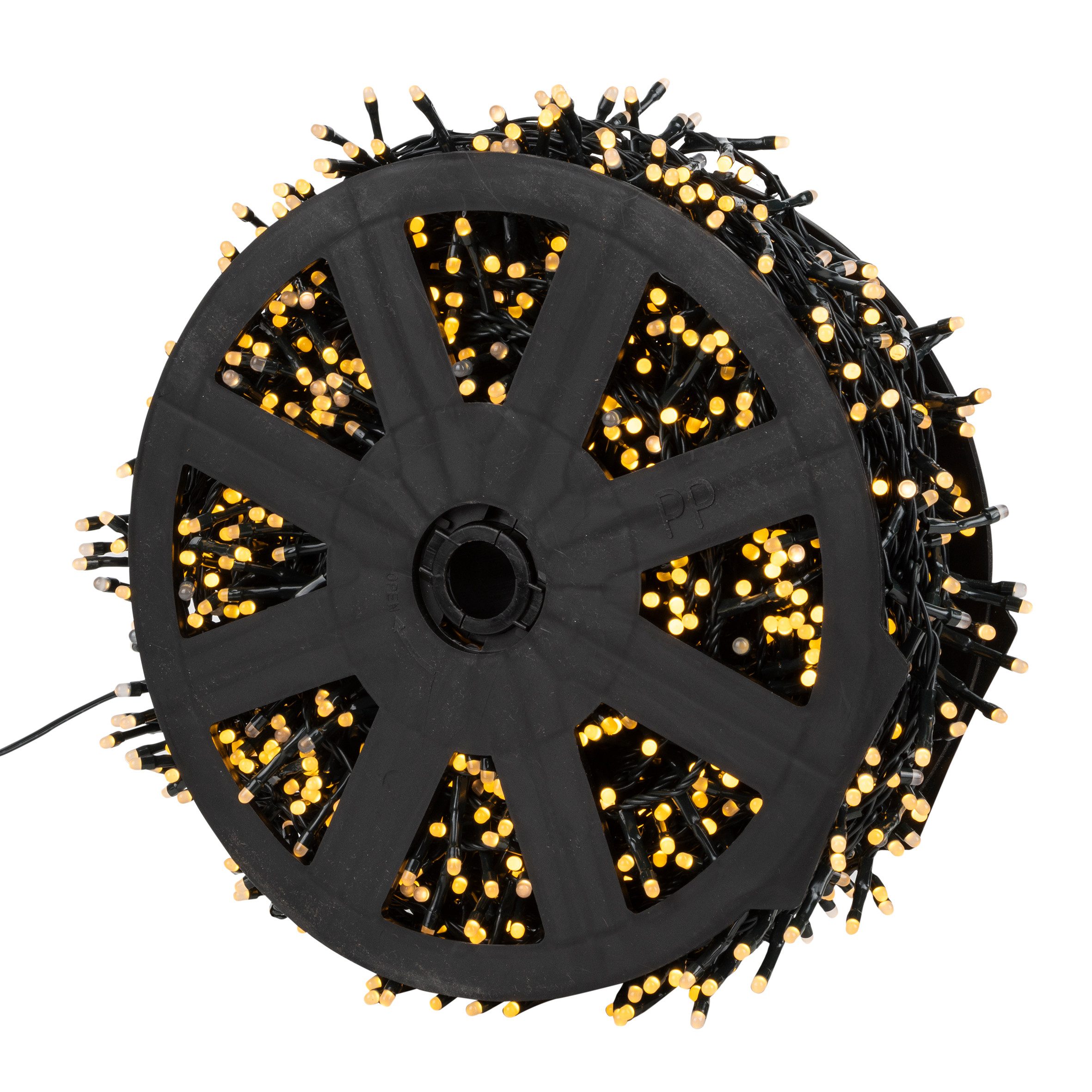 HI LED-Lichterkette 2000 LED Lichter auf Kunststoffrad für innen u. Außen w günstig online kaufen