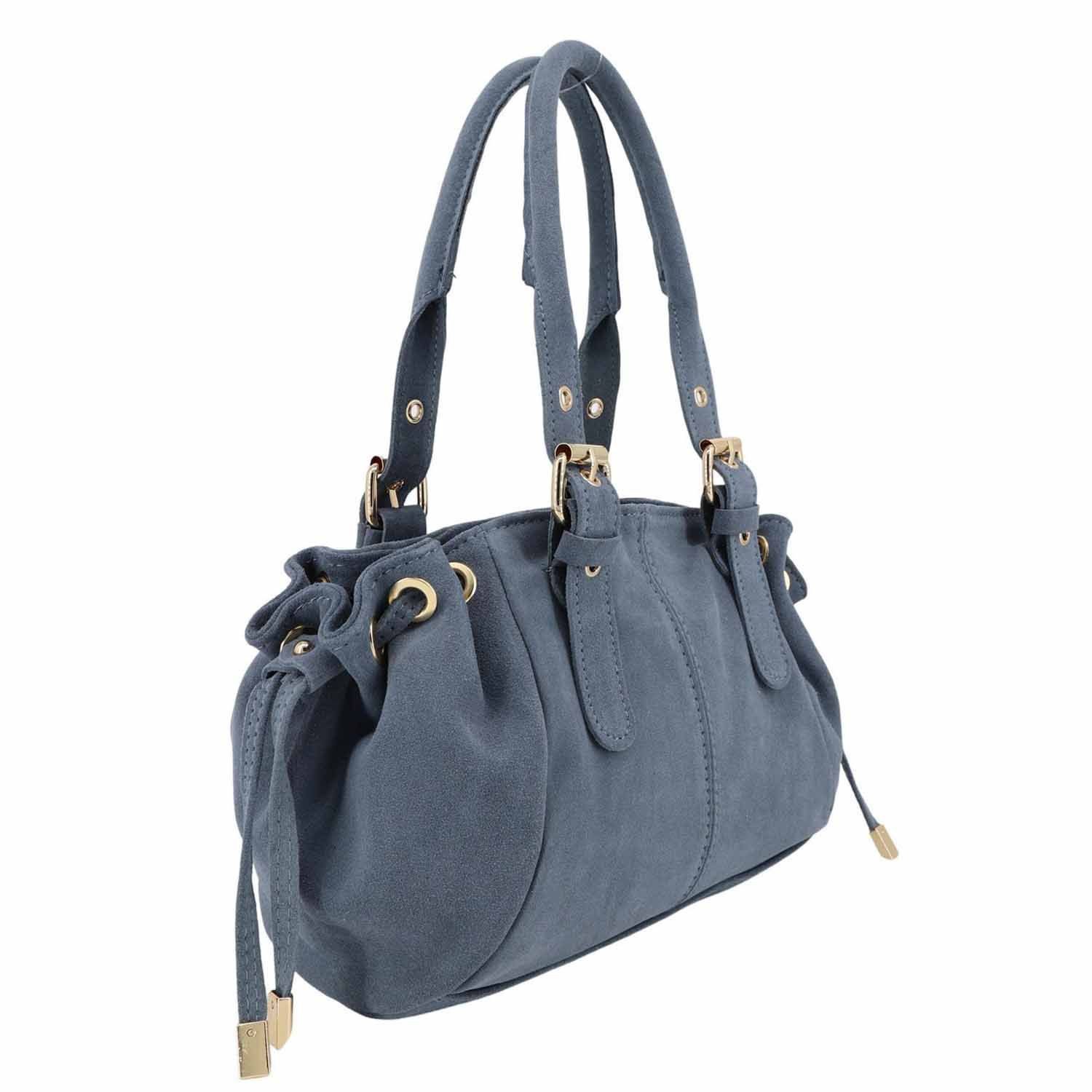 ITALYSHOP24 Schultertasche Made in Italy Damen Wildleder Tasche Tote Bag Sh günstig online kaufen