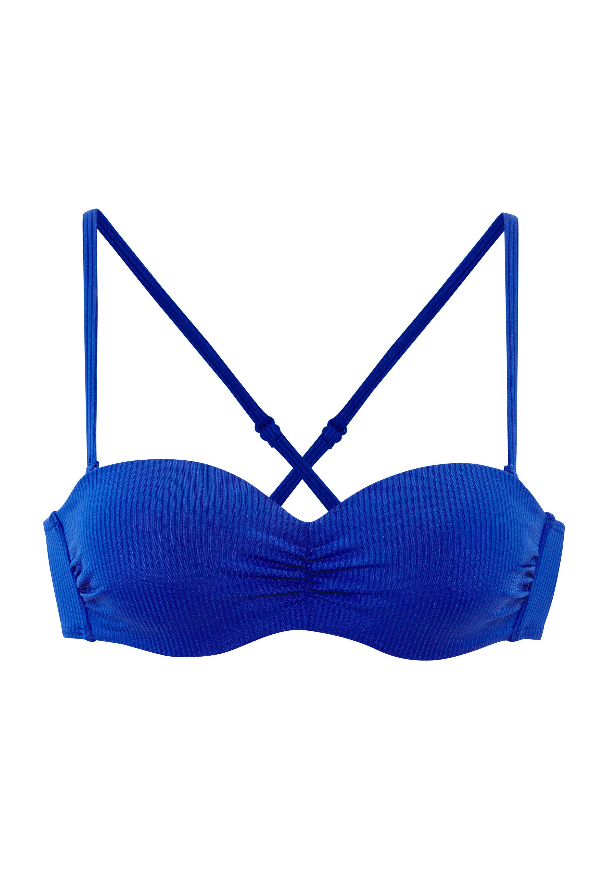 Venice Beach Bandeau-Bikini-Top Lucky, aus gerippter Strukturware