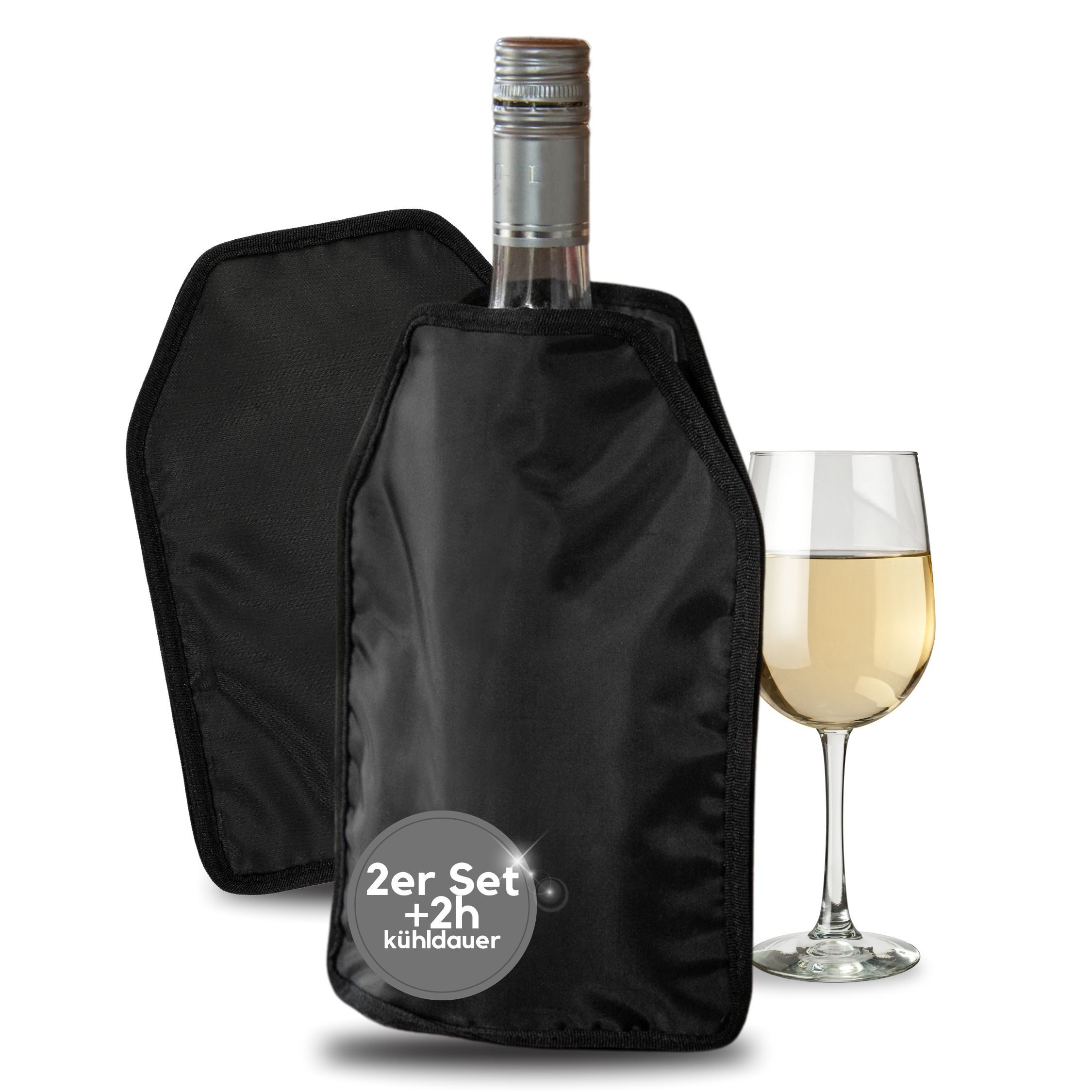 elasto Kühlakku Kühlmanschette STYLE für Wein- und Wasserflaschen