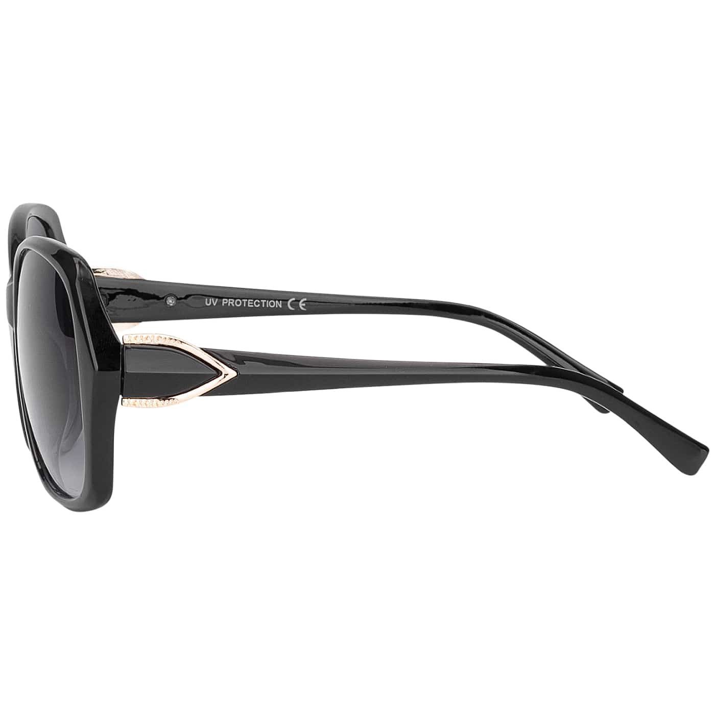 BEZLIT Eyewear Pilotenbrille Rundglas Designer Damen Sonnenbrille (1-St) mit schwarz, braun und violetten Linsen – Bild 3 von 3