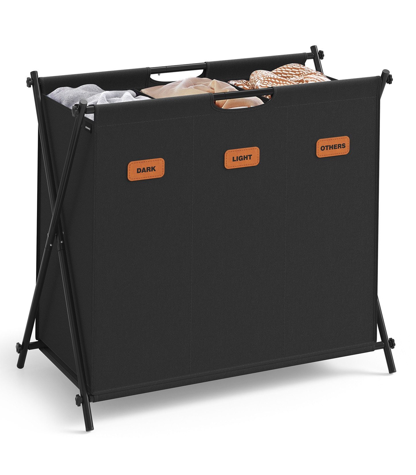 SONGMICS Wäschekorb, Wäschesammler 135 Liter, Wäschebox, klappbares X-Geste günstig online kaufen