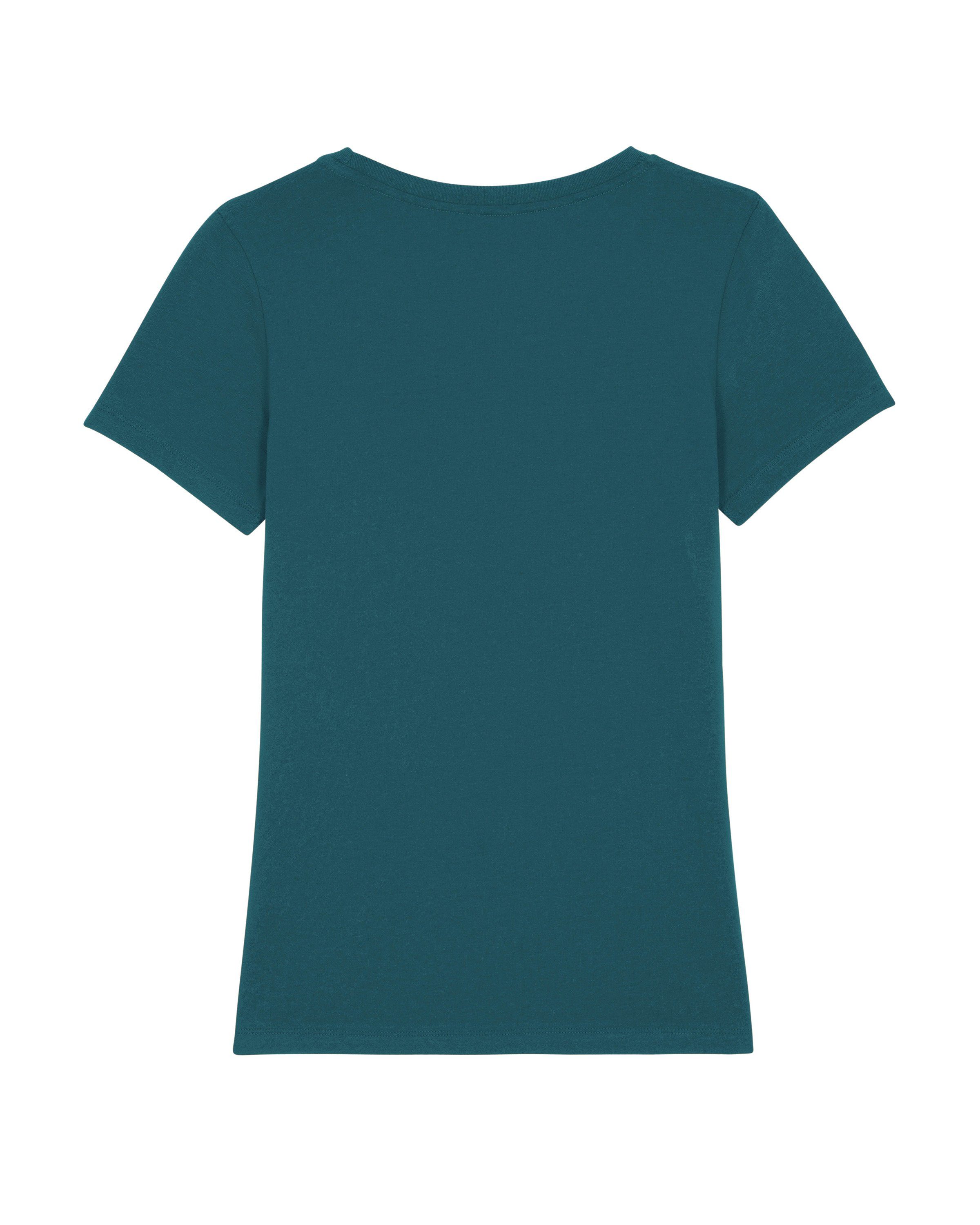 wat? Print-Shirt 04 Blume Wasserfarbe (1-tlg) in pertrol Apparel