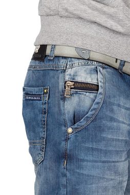 Cipo & Baxx Jeansshorts Kurze Hose BA-CK217 im Casual Style mit Zipper