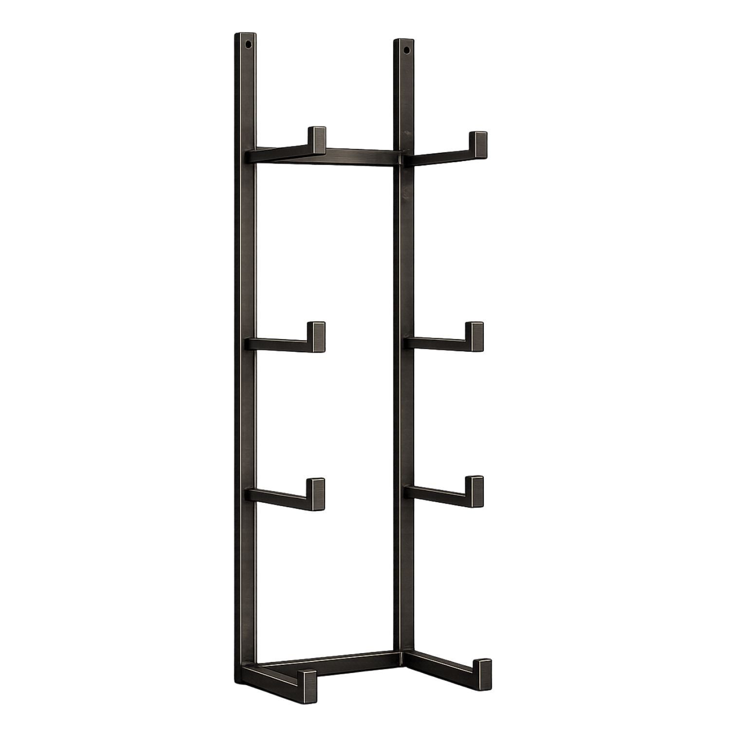 Marrakesch Orient & Mediterran Interior Wandregal Industrial Ziegelform-Wandhalter Merita aus Eisen in Schwarz 80 cm, 1-tlg., Handarbeit
