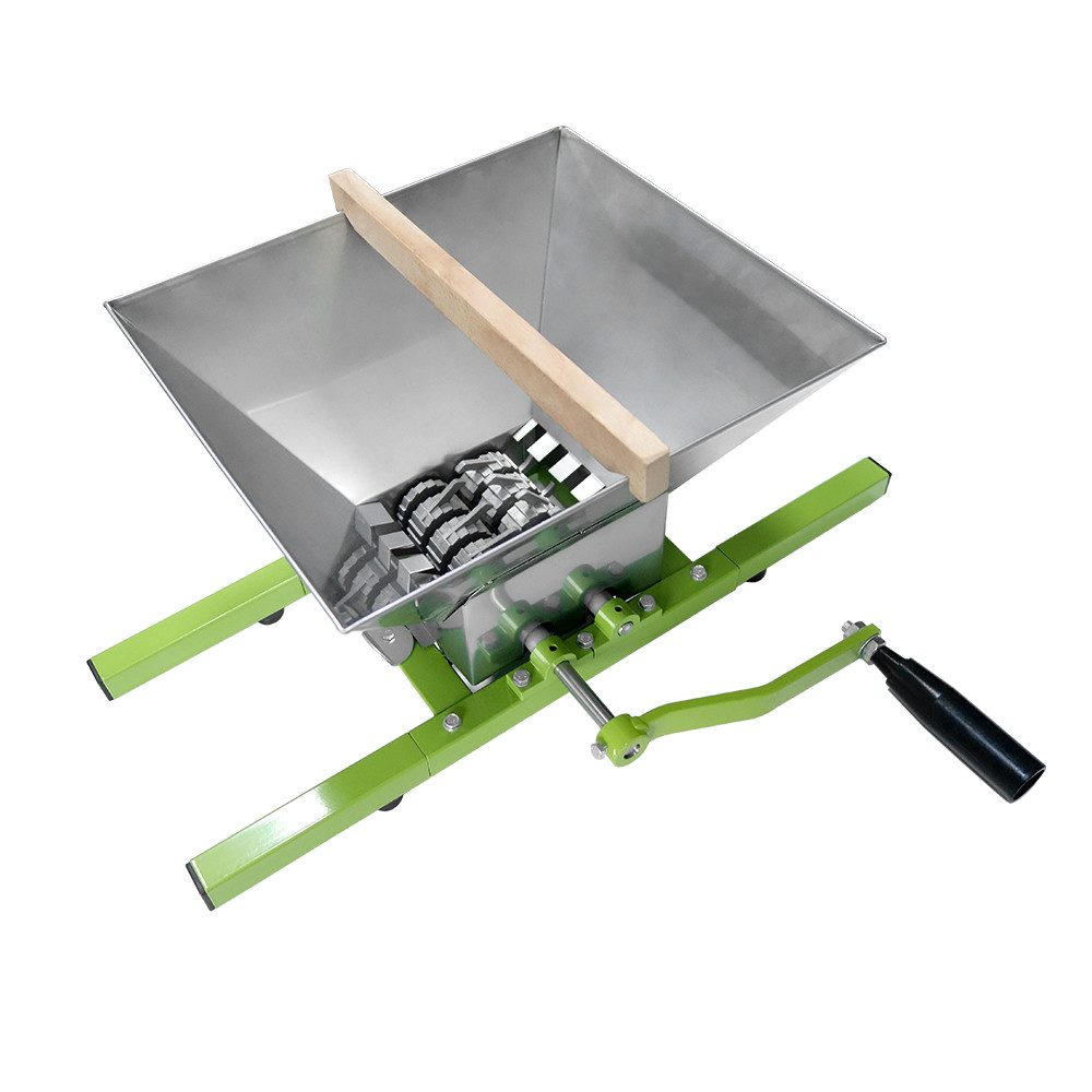 FIVMEN Entsafter 7L Obstmühle Obstmuser Obsthäcksler Beerenmühle Traubenmühle, Maischemühle Mühle Muser manuell Obstpresse mit Handkurbel