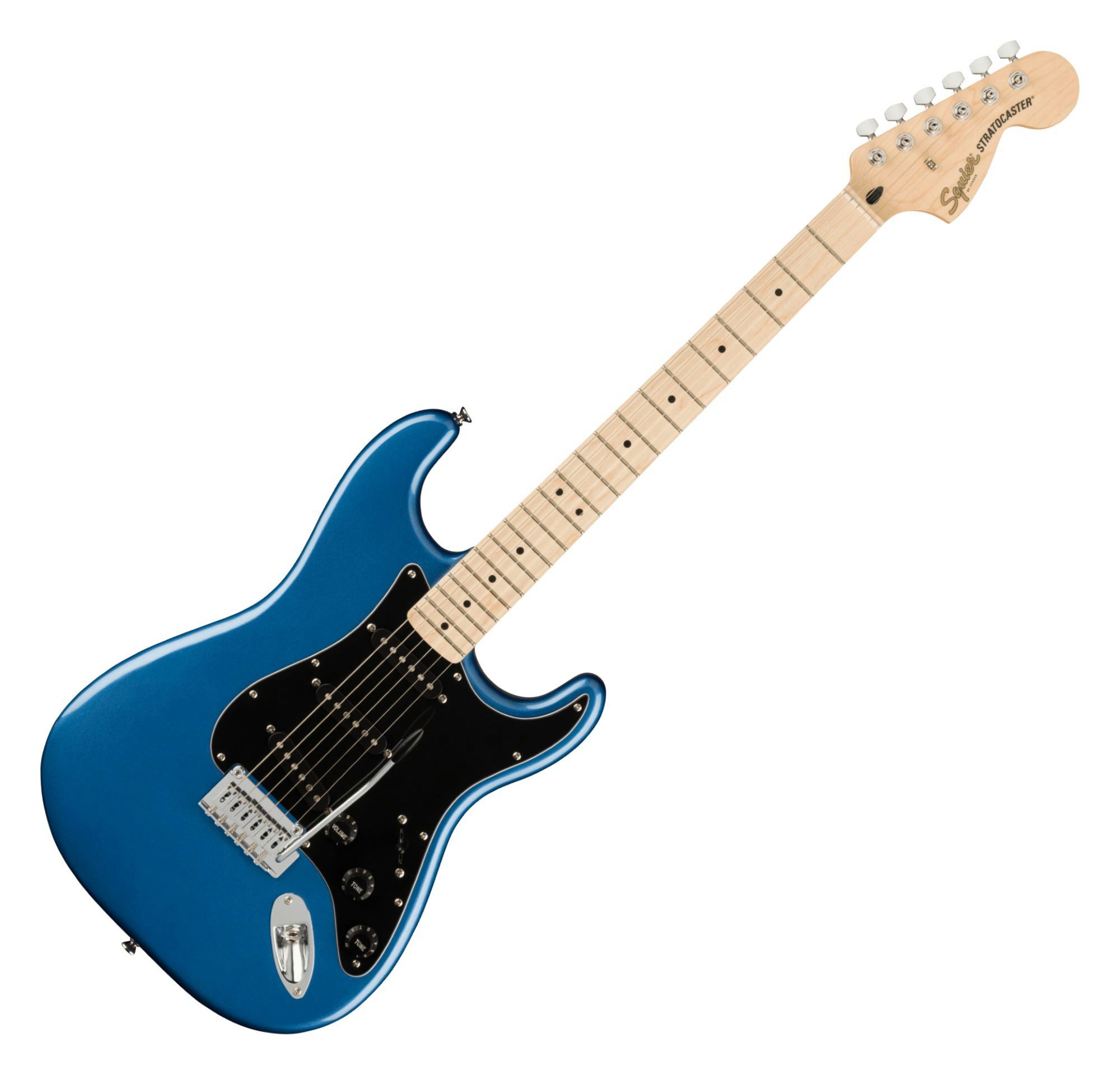 Squier E-Gitarre Affinity Series Stratocaster MN Lake Placid Blue, Stratocaster, mit Ahorn-Griffbrett