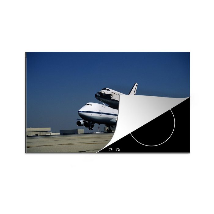 MuchoWow Herdblende-/Abdeckplatte NASA - Flugzeuge - Space Shuttle Vinyl (1 tlg) induktionskochfeld Schutz für die küche Ceranfeldabdeckung
