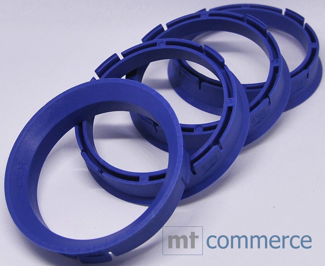 BRANDT AUTOMOTIVE Reifenstift 4X Zentrierringe blau Felgen Ringe Made in Germany, Maße: 66,6 x 57,1 mm