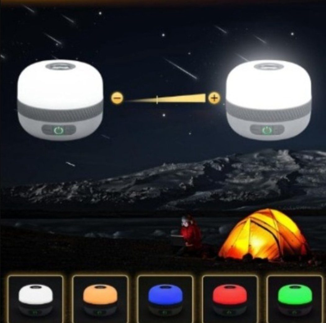 Campingleuchte, LED Solarleuchte LED-Campingleuchte TUABUR RGB-Farbwechsel, wiederaufladbar,