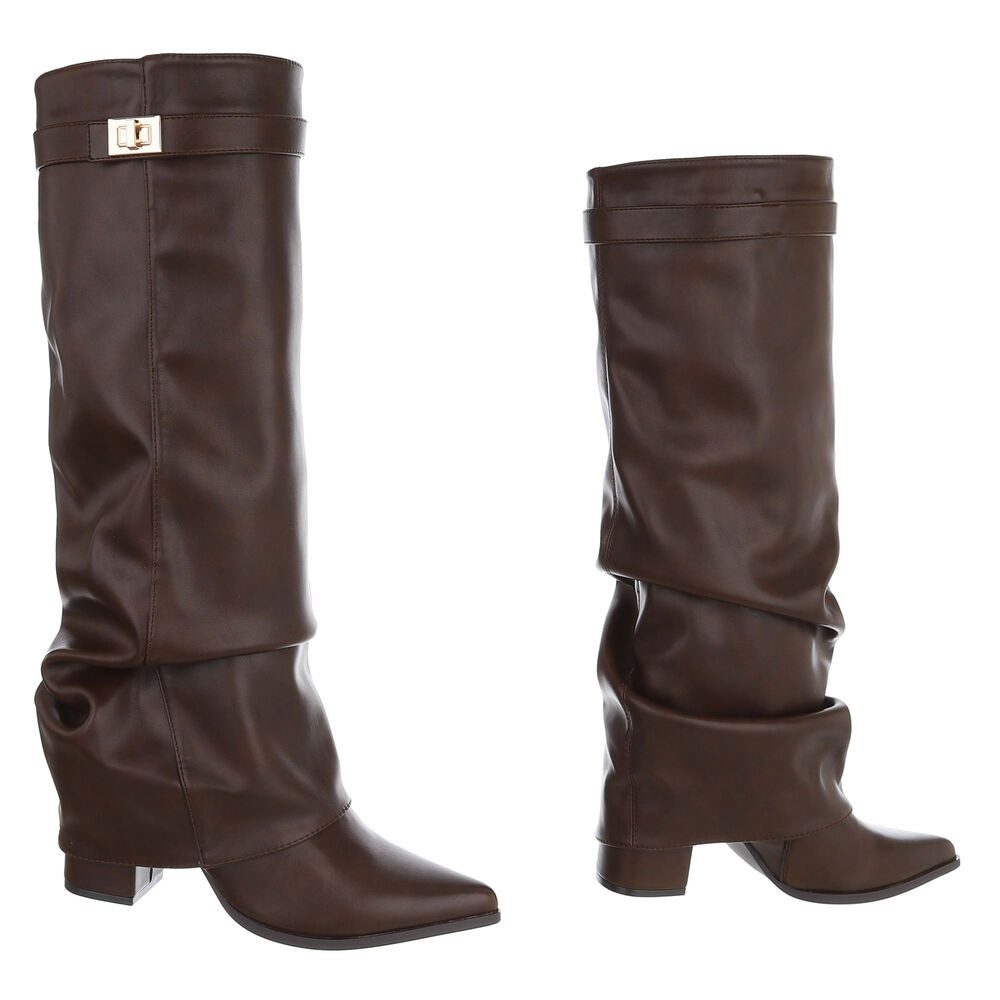 Ital-Design Elegante Stiefel mit hochwertigem Material und bequemem Design High-Heel-Stiefel – Bild 4 von 5
