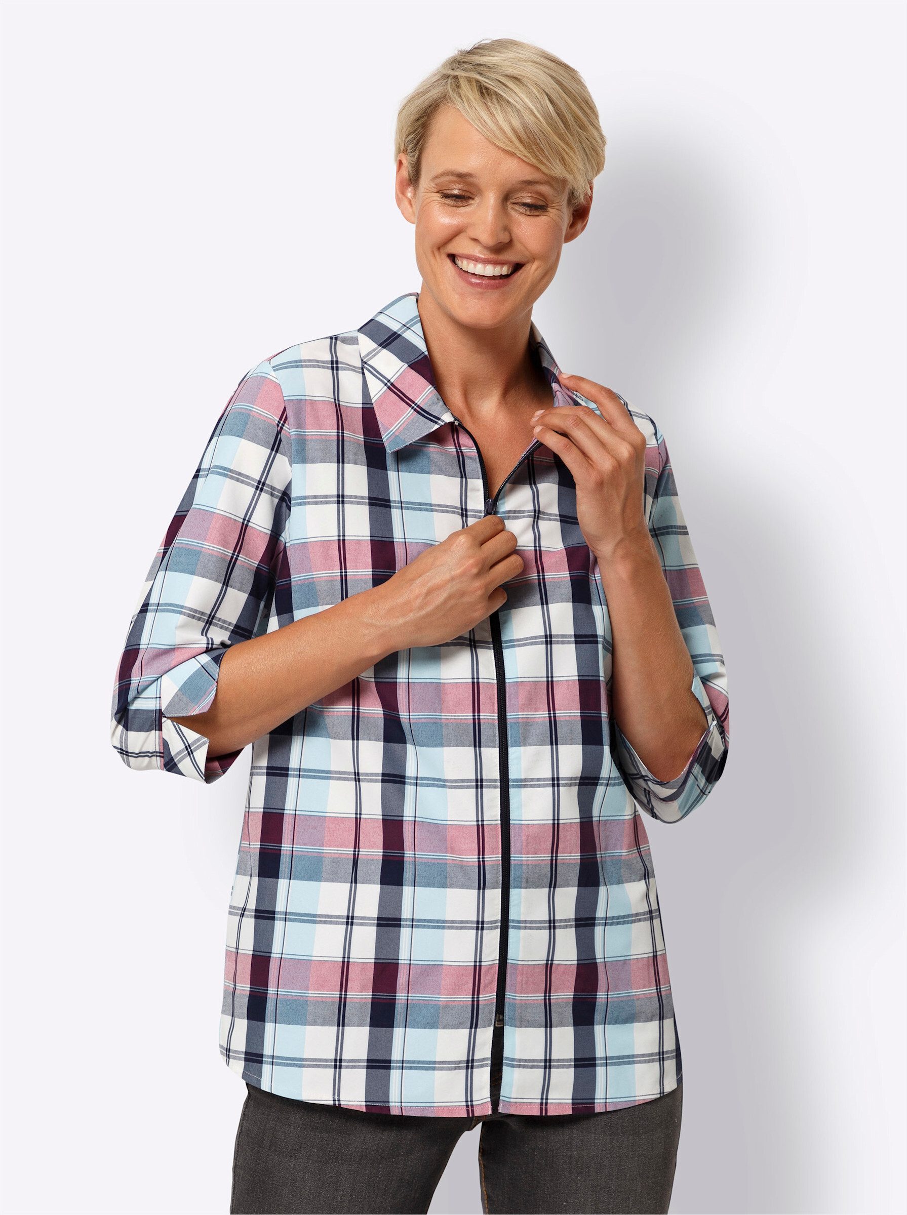 Sieh an! Klassische Bluse Karobluse . günstig online kaufen