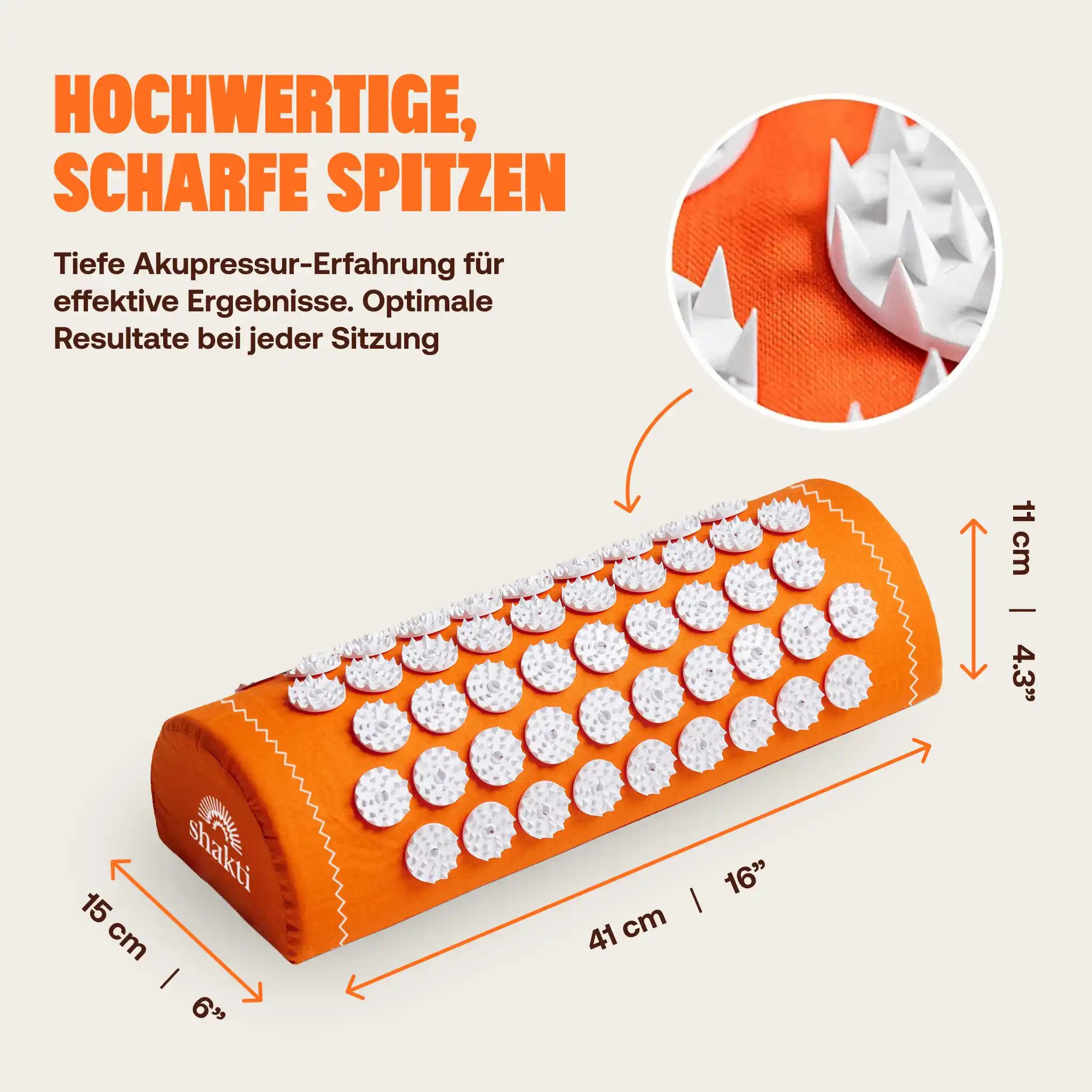 Shakti Mat Nacken-Massagekissen Akupressurkissen für Schulter, Nacken, Kopf - Bio-Baumwolle