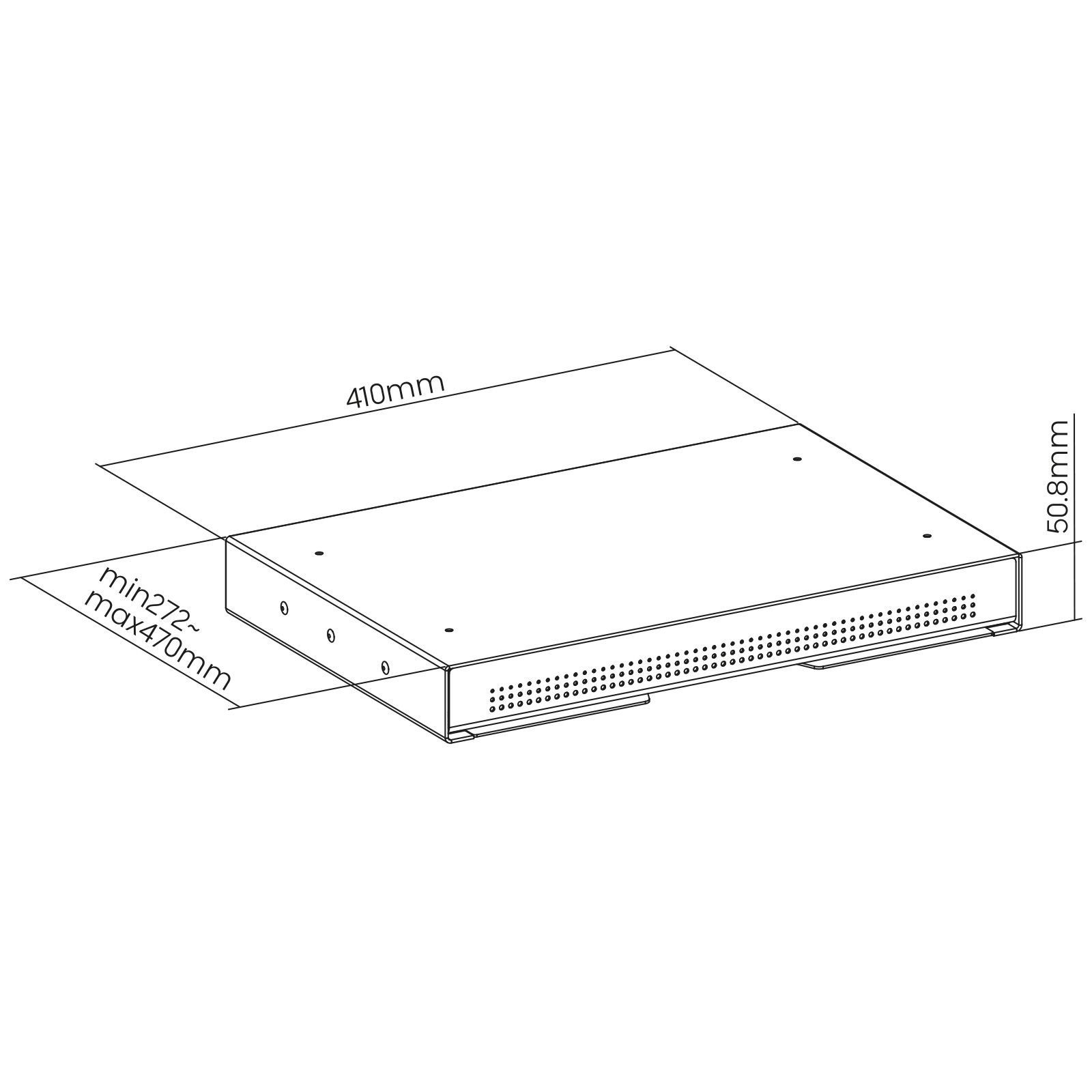 CAVO Schublade Dokumentenschublade, Schreibtischschublade Unterbauschublade (1 St), Stahl, 410 x 272 mm Türkis, weiß