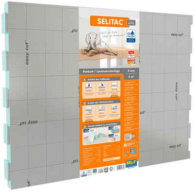 Selit Trittschalldämmplatte »SELITAC«, 5 mm, 5 m², für Parkett-/Laminatböden, faltbar, mit Tape