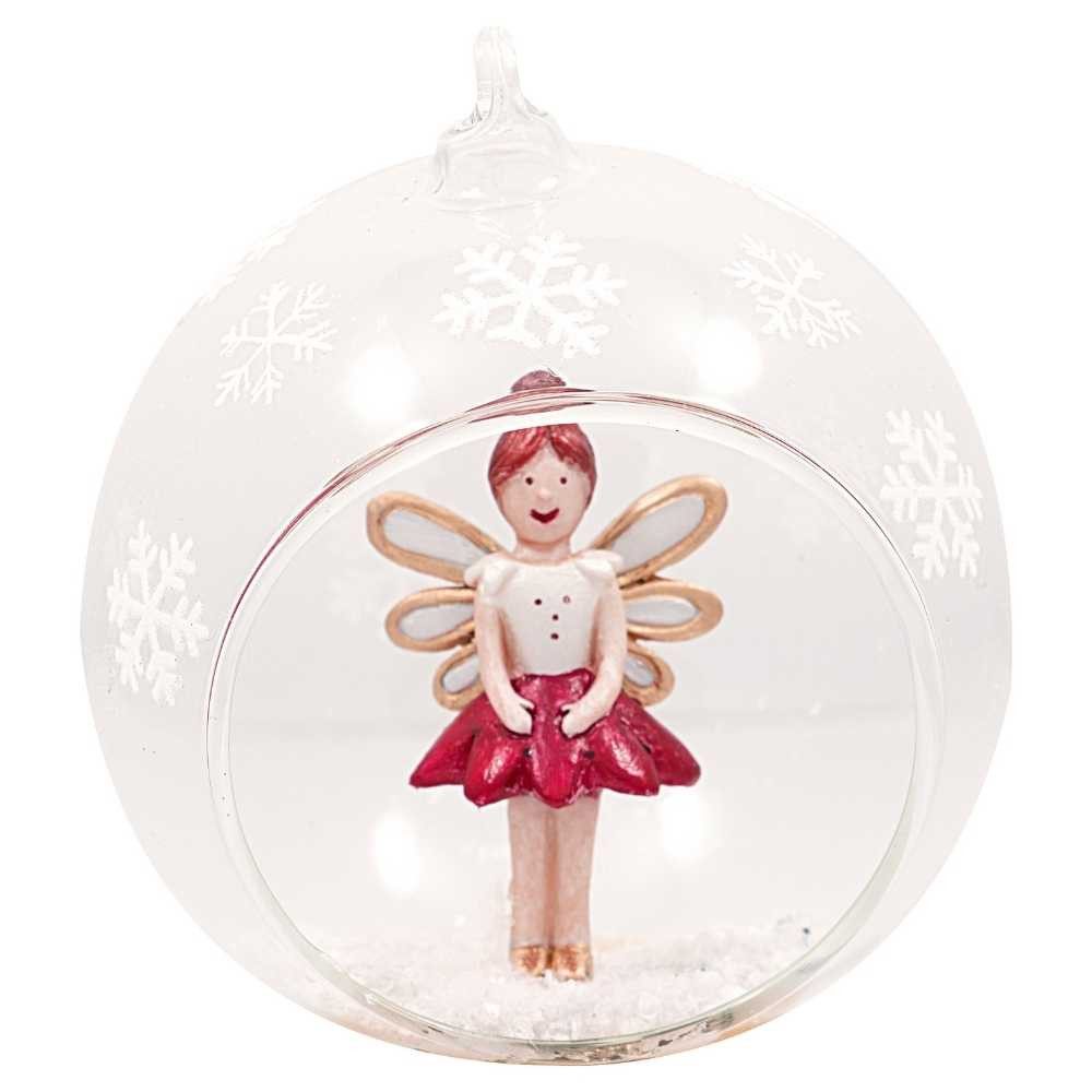 Greengate Weihnachtsfigur Greengate Weihnachtskugel BALLERINA Glaskugel mit Figur 10 cm