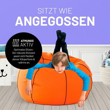 Lumaland Sitzsack Luxury Basketball Sitzkissen, Bodenkissen gaming Bean Bag waschbar robust 370l & 170l