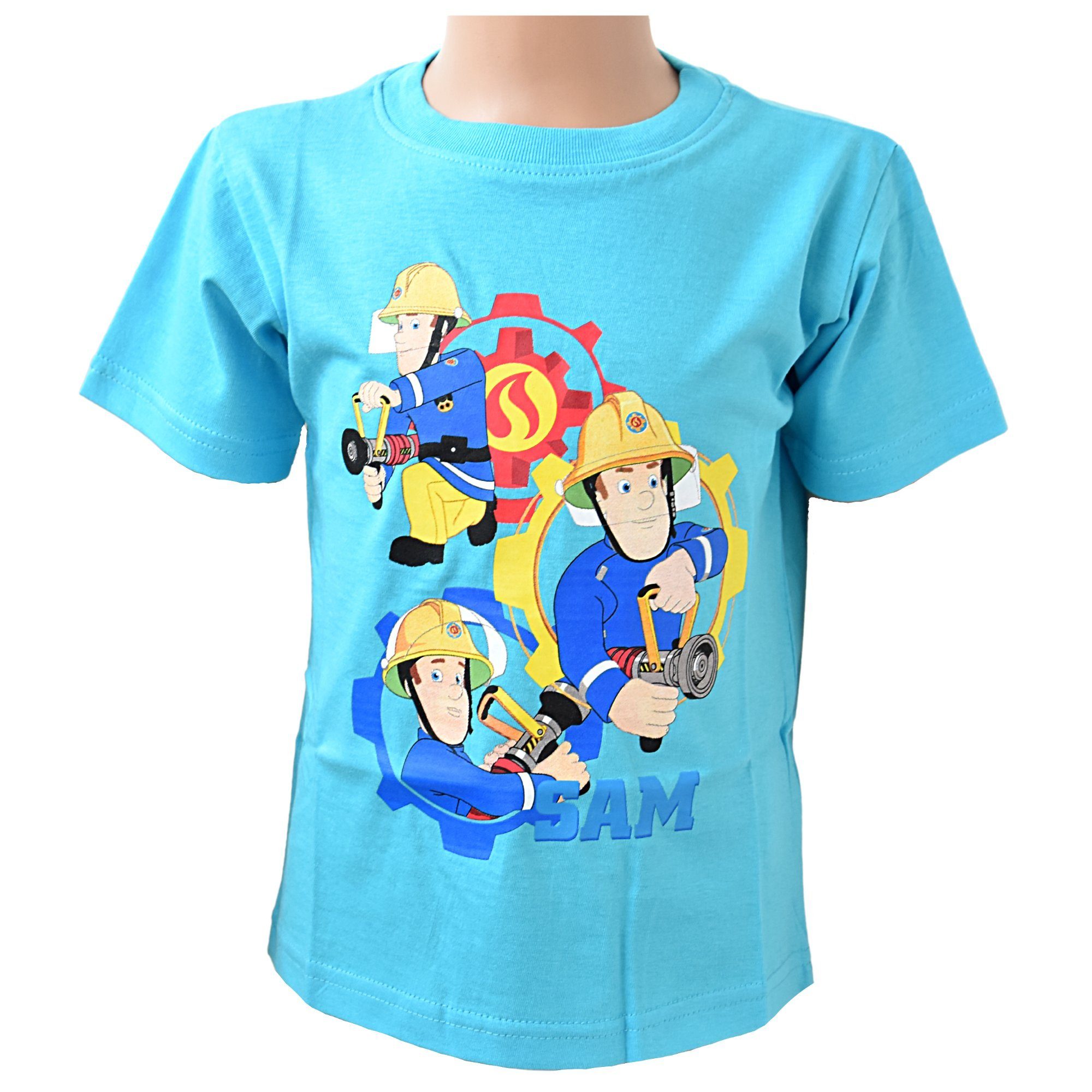 Feuerwehrmann Sam T-Shirt Jungen Kurzarmshirt Größe 92-116 cm