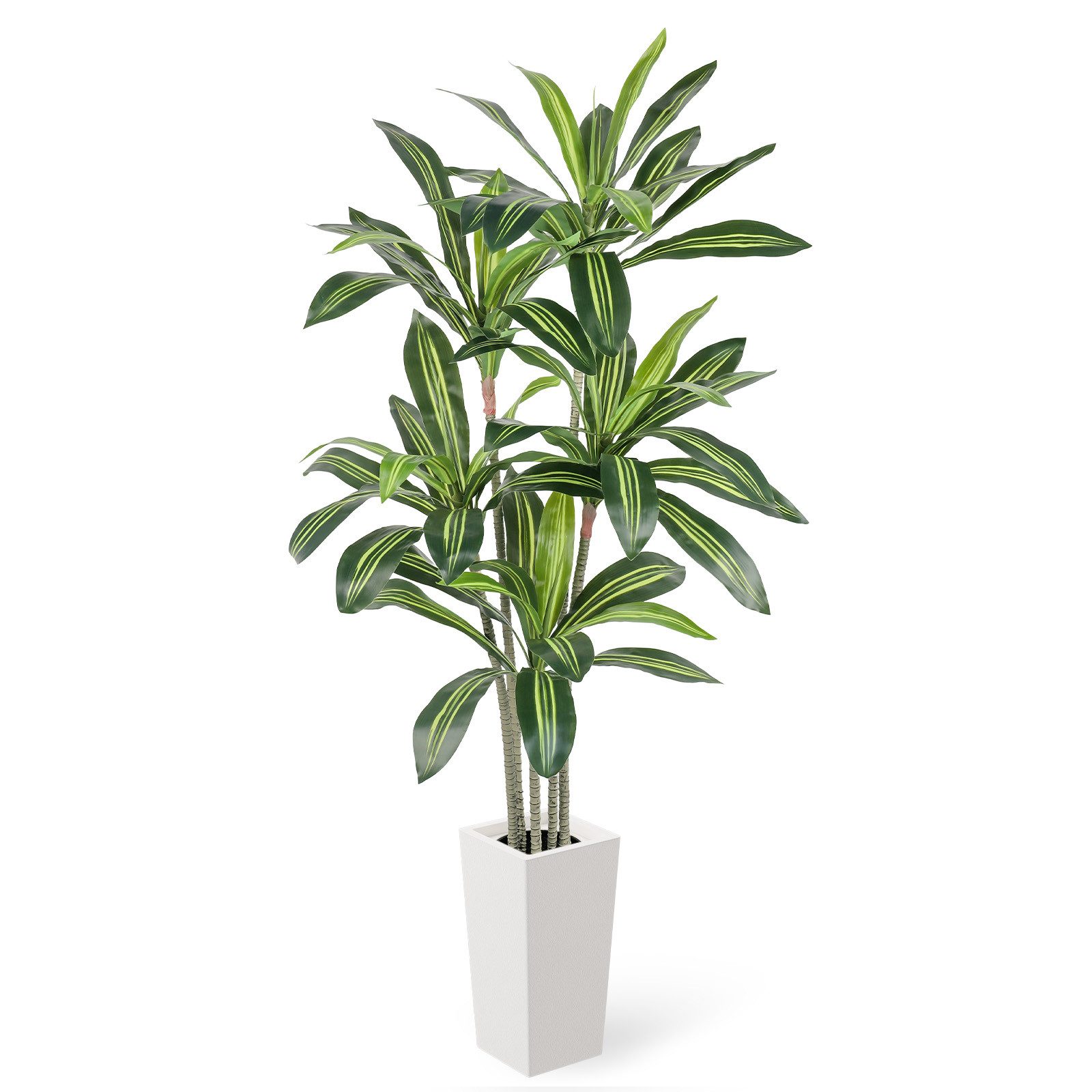 Kunstpflanze Künstliche Pflanzen Dracaena/ Ficus/ Bambus/ Olivenbaum, YOLEO günstig online kaufen