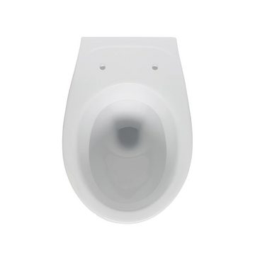 Aqua Blue Tiefspül-WC UNI, Wandmontage, Abgang waagerecht, Design Hänge Wand WC Toilette Keramik (RosenStern) Tiefspüler