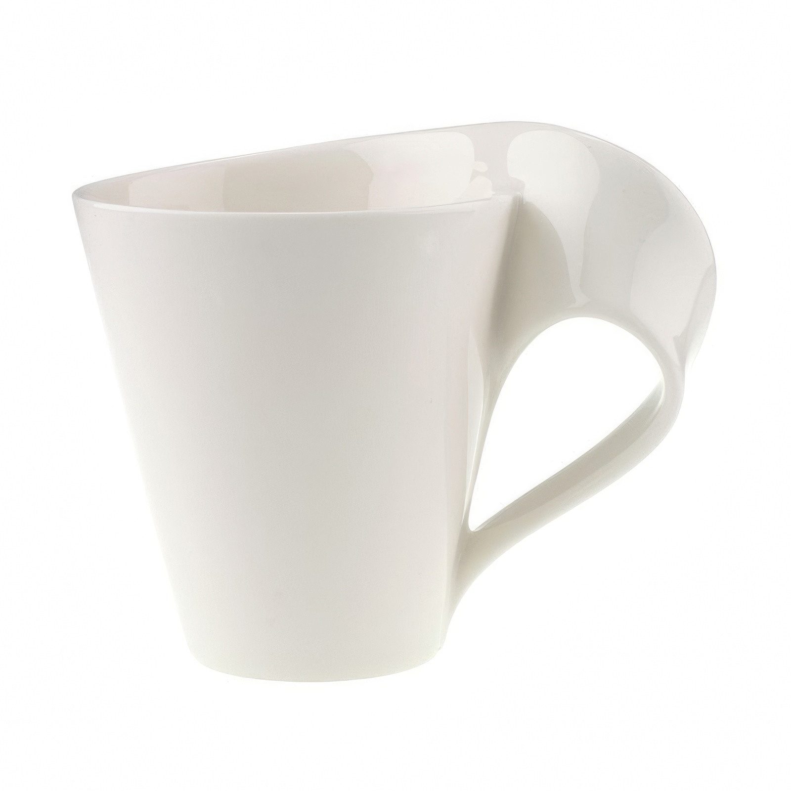 Villeroy & Boch Becher New Wave Caffe Becher mit Henkel 0,3 l, Premium Porcelain