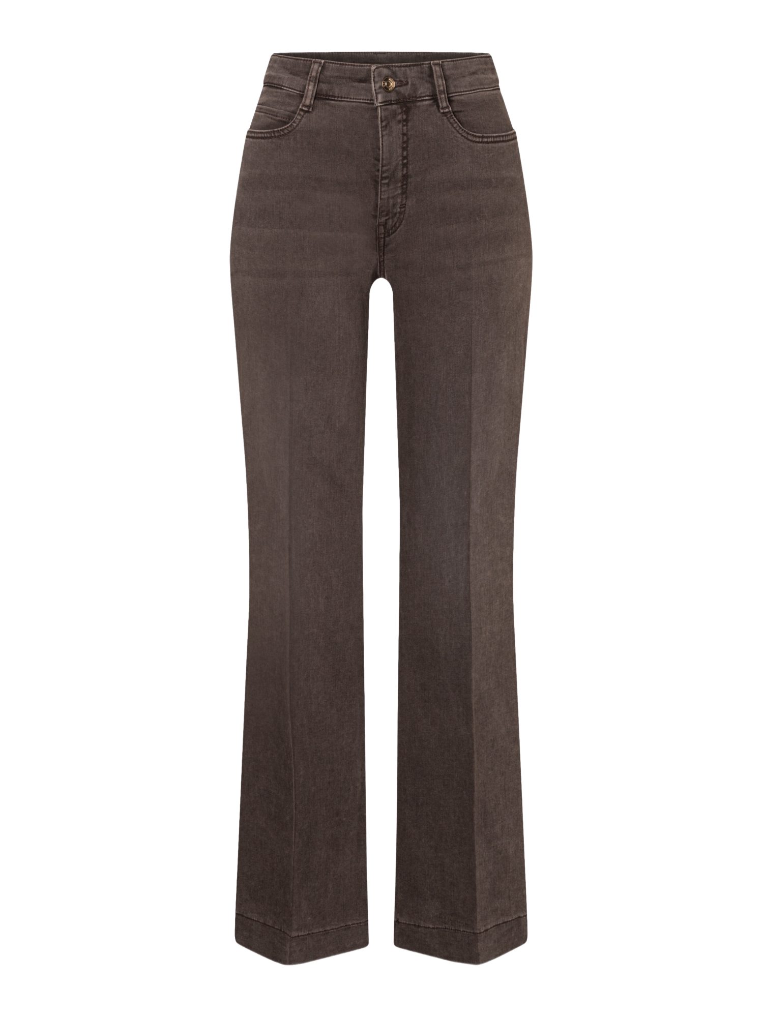 MAC 5-Pocket-Jeans braun,Casual,Baumwolle,Unifarben,Weit,Mittel