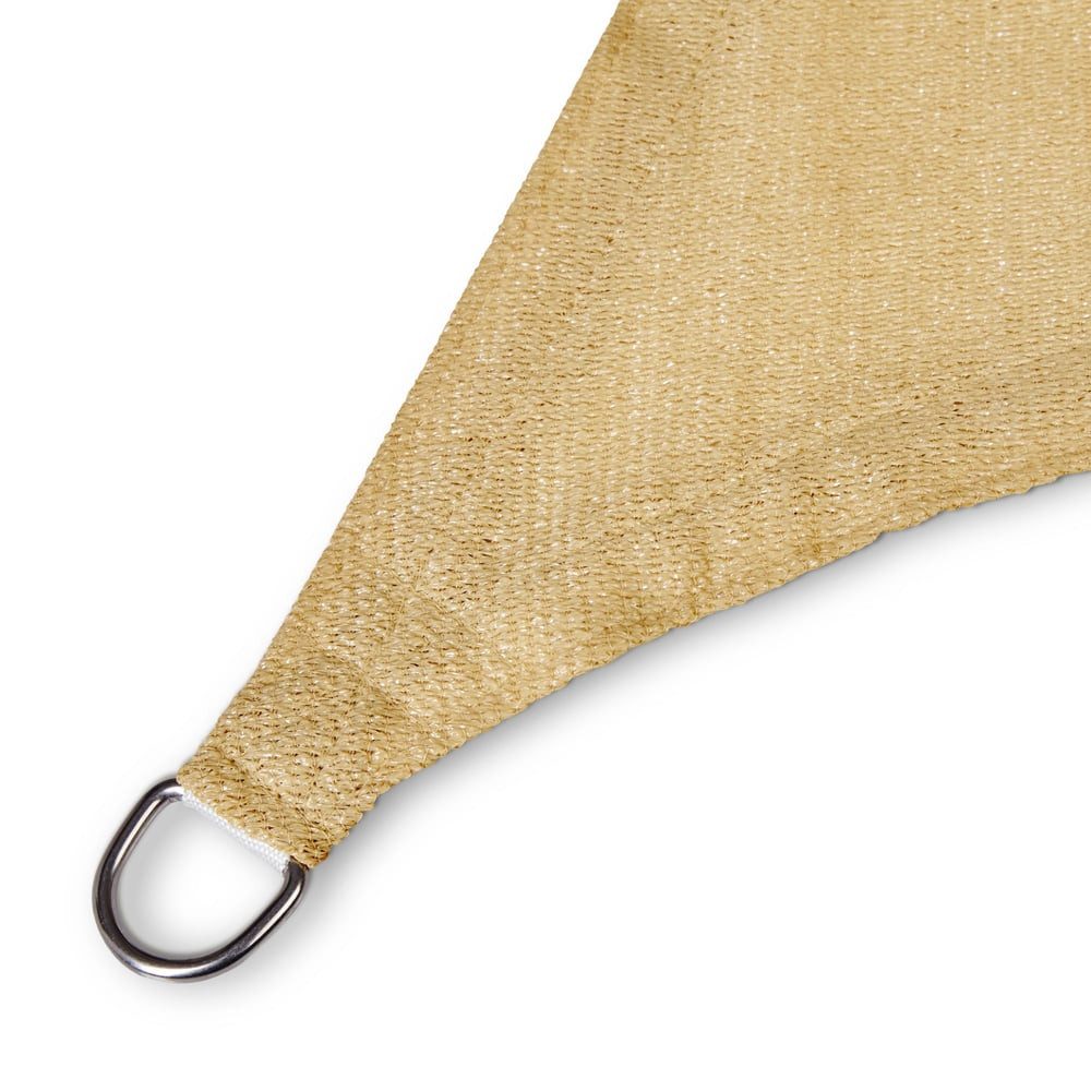 Lumaland Square Sun Shade Sail 3x3 Meters Cream, Weatherproof, 100% HDPE with Stabilizer for UV Protection