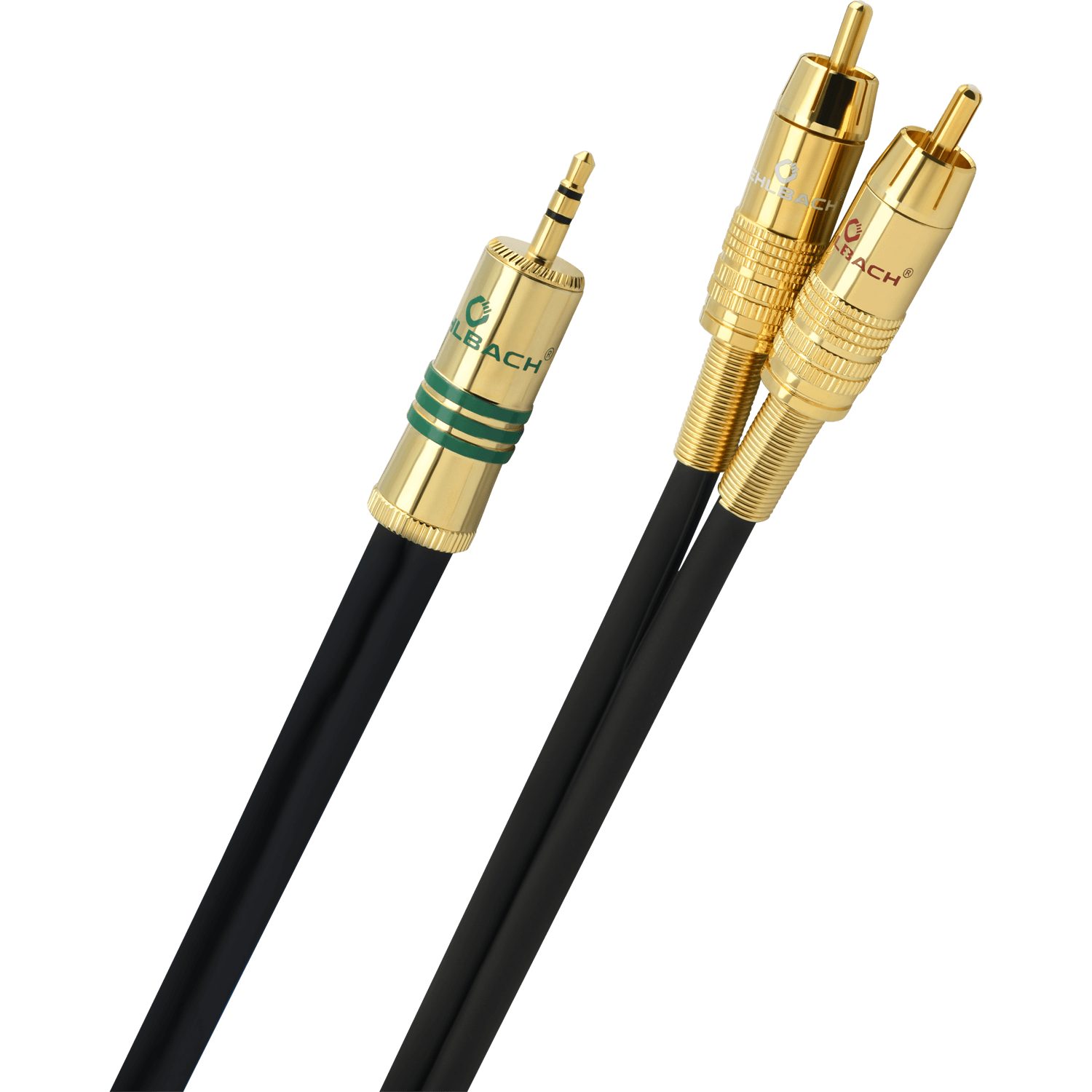 OEHLBACH NF 1 / Jack Y-Adapter-Kabel 3,5 mm Klinke / 2x Cinch Audio-Kabel, 3,5 mm Klinke, 2 x Cinch (100 cm), Flexibel, Hochwertiges Kupfer