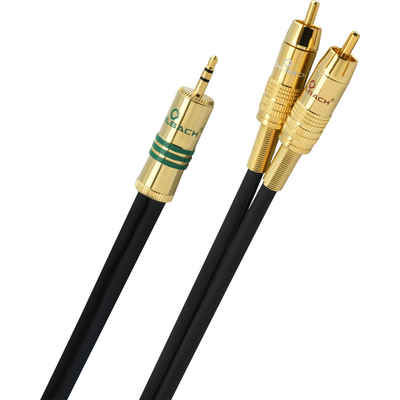 Oehlbach NF 1 / Jack Y-Adapter-Kabel 3,5 mm Klinke / 2x Cinch Audio-Kabel, 3,5 mm Klinke, 2 x Cinch (100 cm)