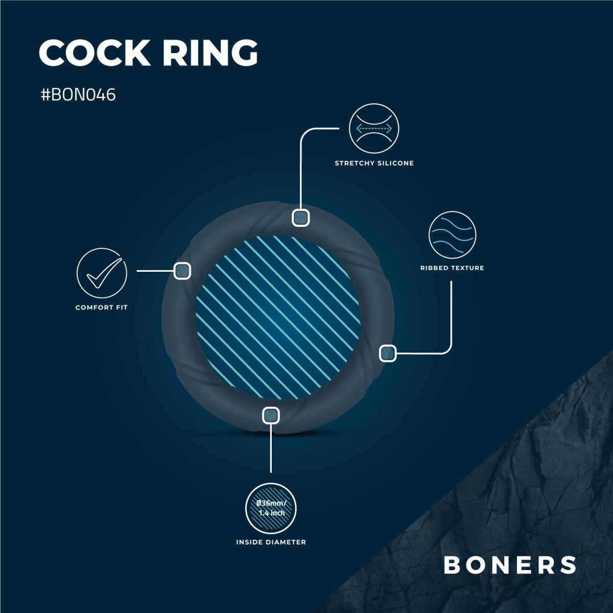 Boners Kondome Ergo Cockring, 1 St.
