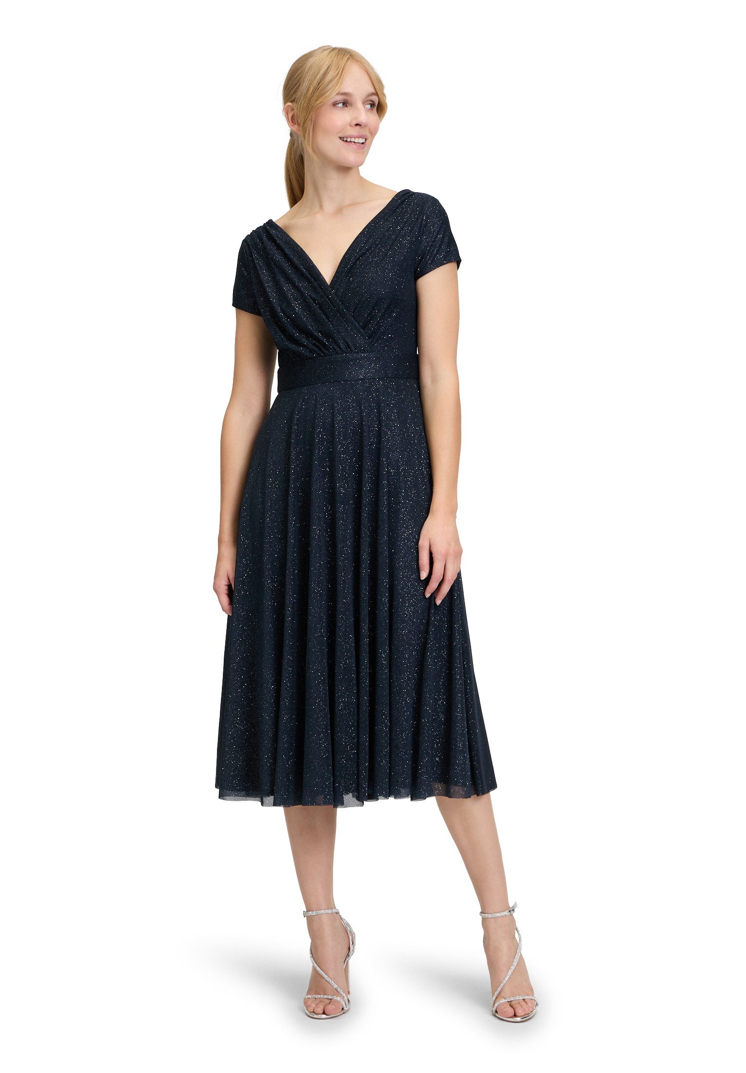 Vera Mont Cocktailkleid Damen im Glitzer-Look Material