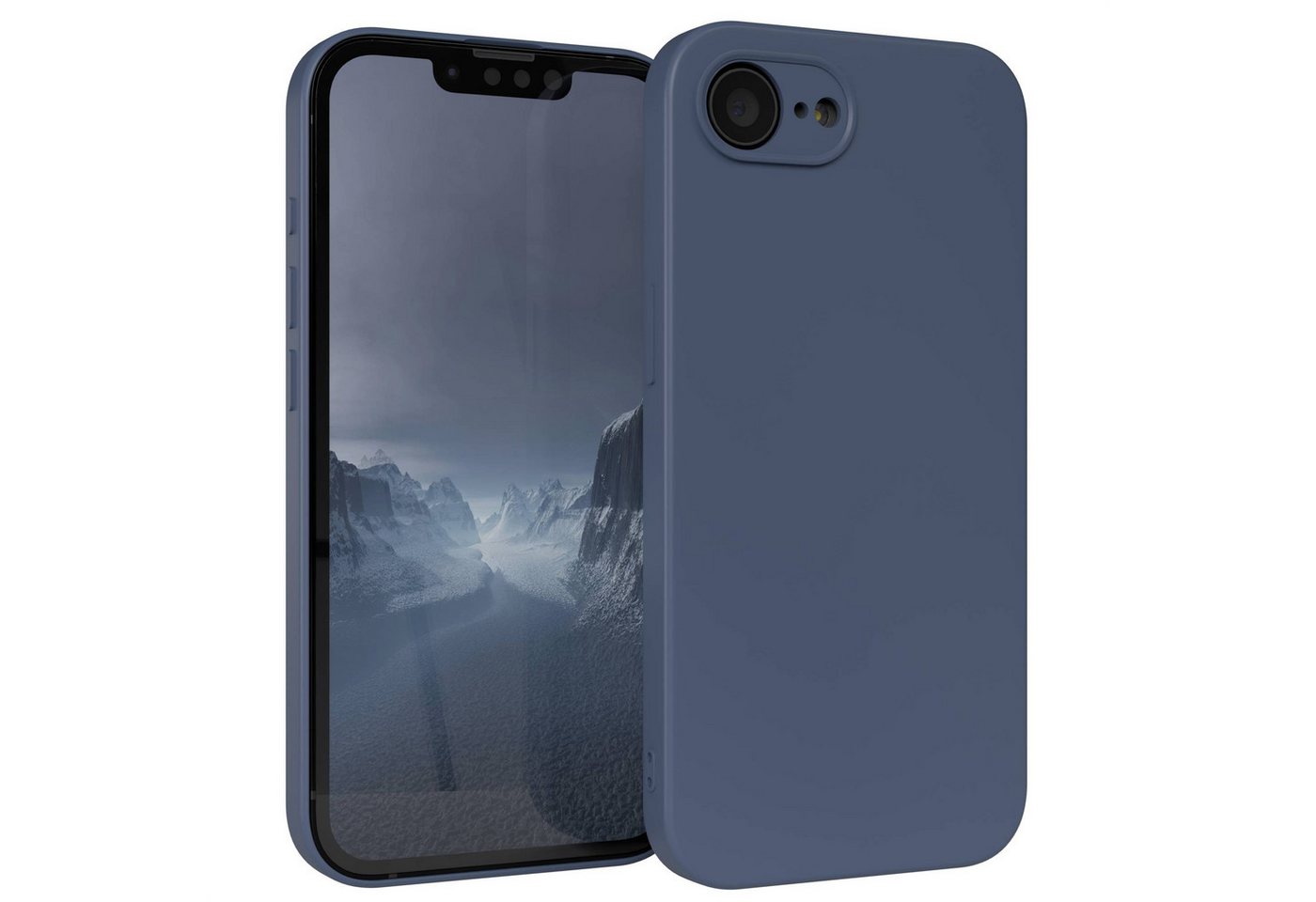 EAZY CASE Handyhülle für Apple iPhone 16e Hülle Silikon 6,1 Zoll, Handy Softcase mattierte Silikonhülle Back Cover Soft Blau / Petrol