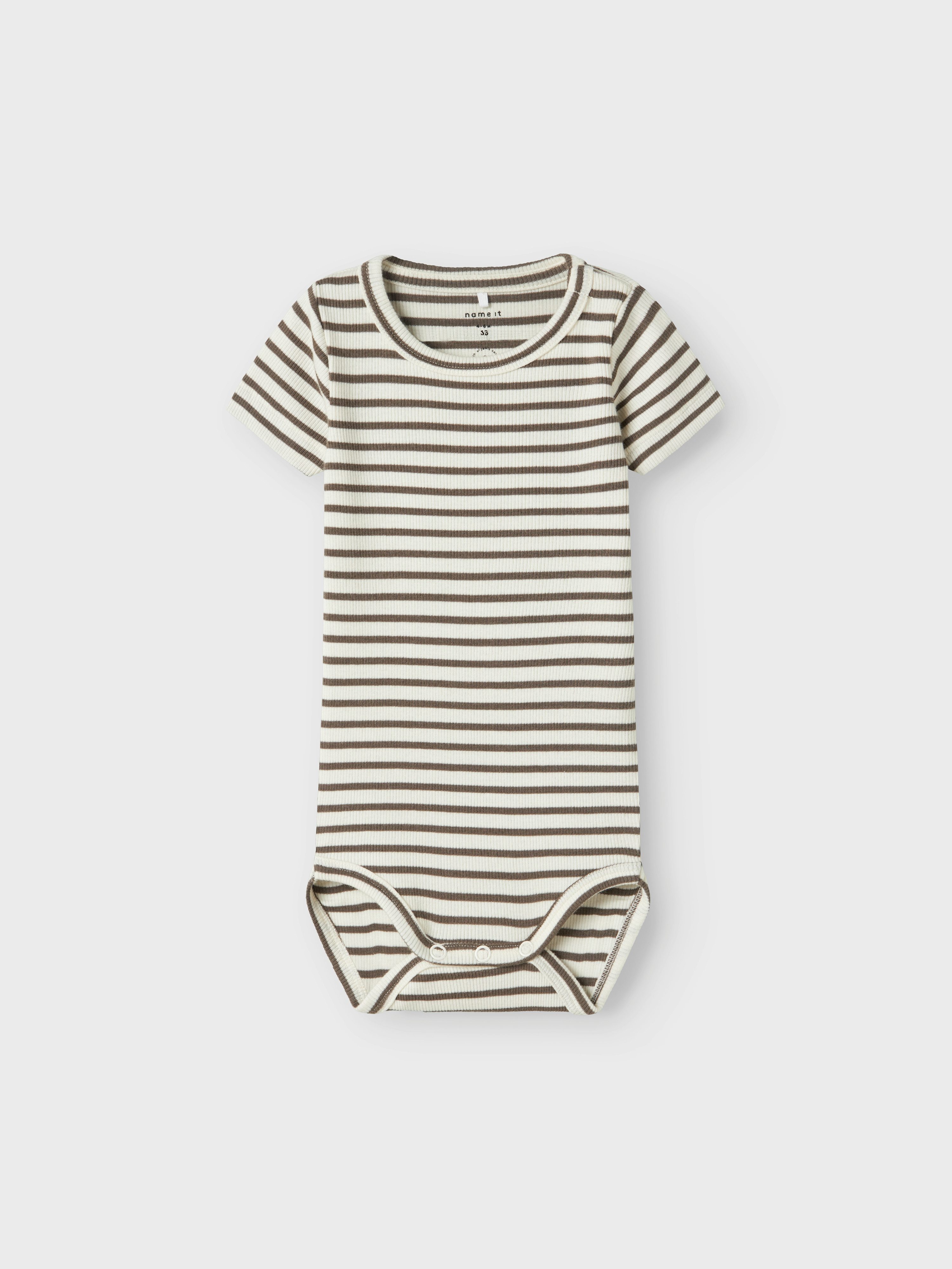 Name It Kurzarmbody NBNBANI SS BODY NOOS Baumwollmischung, Jersey Rippqualität