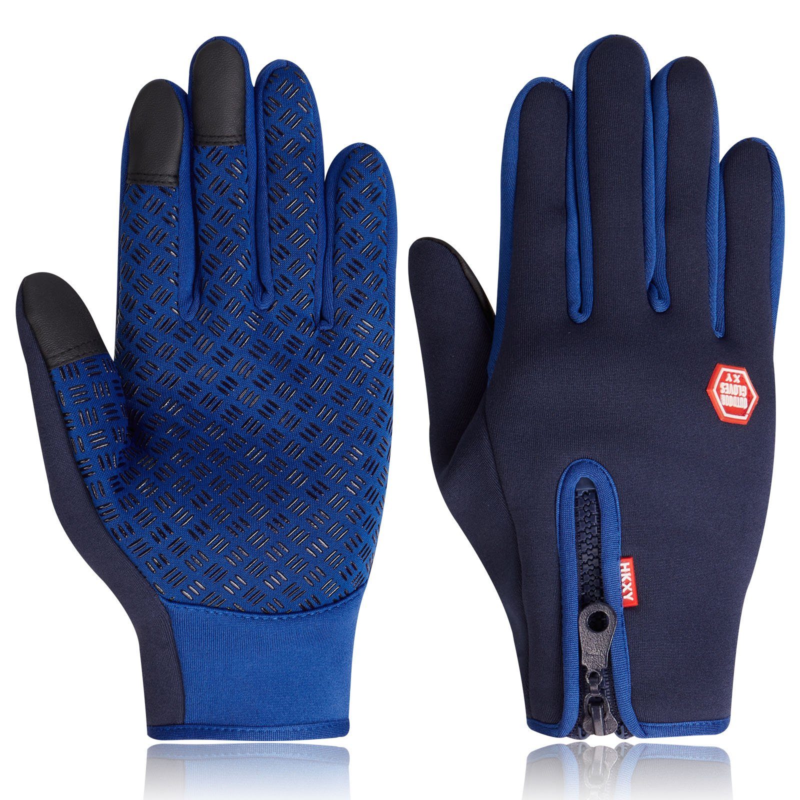Sunicol Fleecehandschuhe Herren Damen Winter Outdoor Thermo Warm Touchscreen Handschuhe (1 Paar Touchscreen Handschuhe) rutschfestem Design