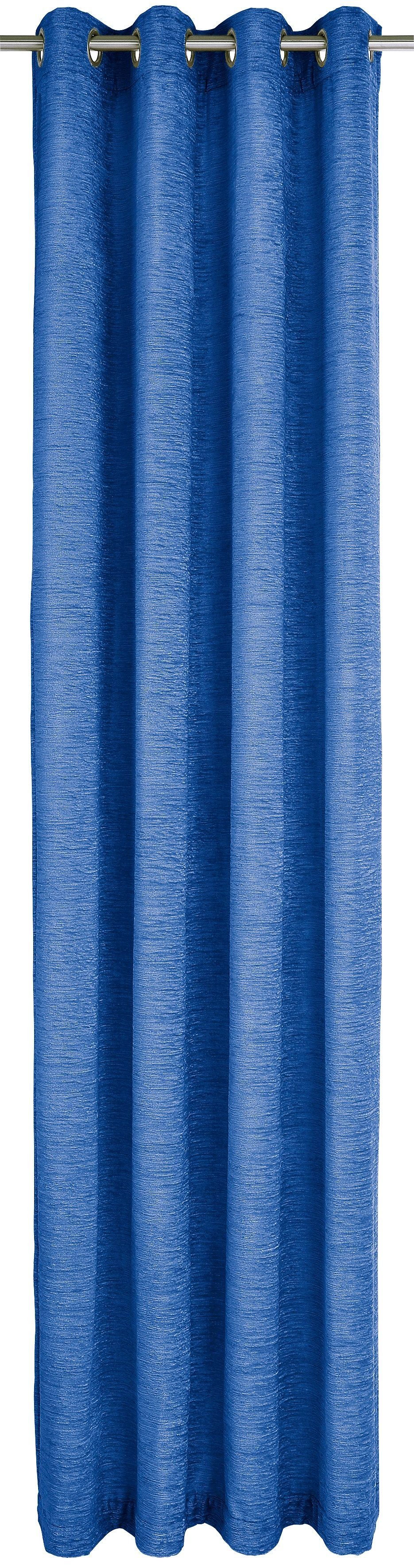 royalblau Trondheim Ösen Vorhang (1 g/m², blickdicht, Chenille Wirth, St), 328