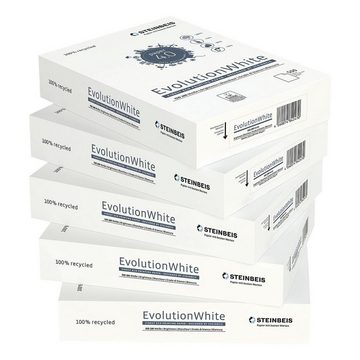 STEINBEIS Recyclingpapier Evolution White, Format DIN A4, 80 g/m², 135 CIE, 500 Blatt