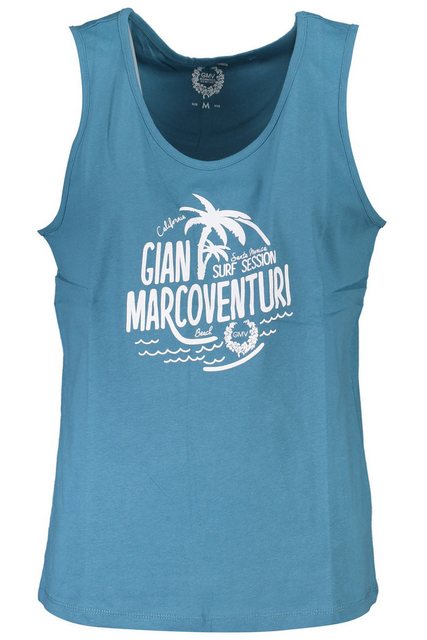 GIAN MARCO VENTURI T-Shirt Herren-Tanktop Blau mit Rundhals und Stilvollem günstig online kaufen