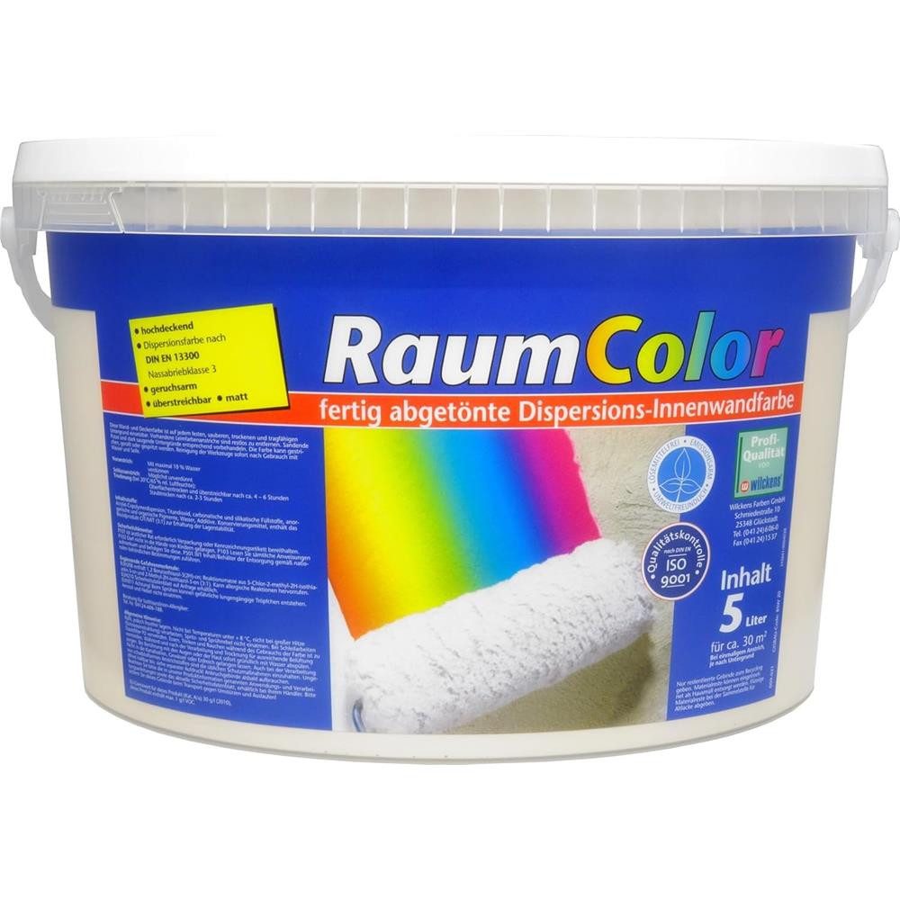 Wilckens Farben Wandfarbe RaumColor Dispersionsfarbe matt 5 Liter, hochdeckend, gebrauchsfertig