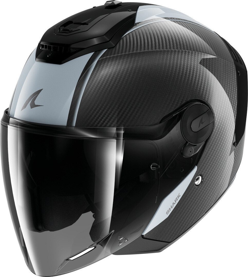 Motorradhelm SHARK RS JET CARBON SKIN grau schwarz