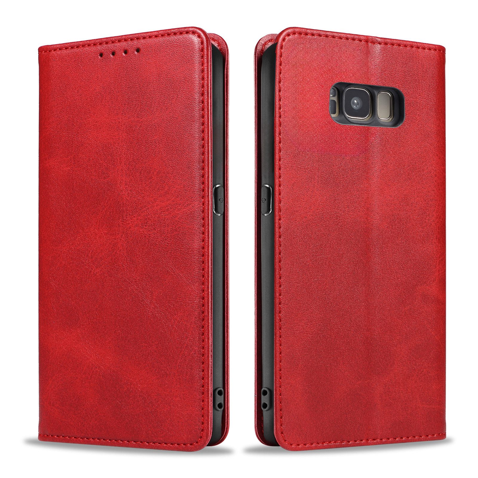 Tec-Expert Handyhülle Tasche Hülle für Samsung Galaxy S8 5.8 Zoll, 5.8 ", Cover Klapphülle Case mit Kartenfach Fliphülle aufstellbar