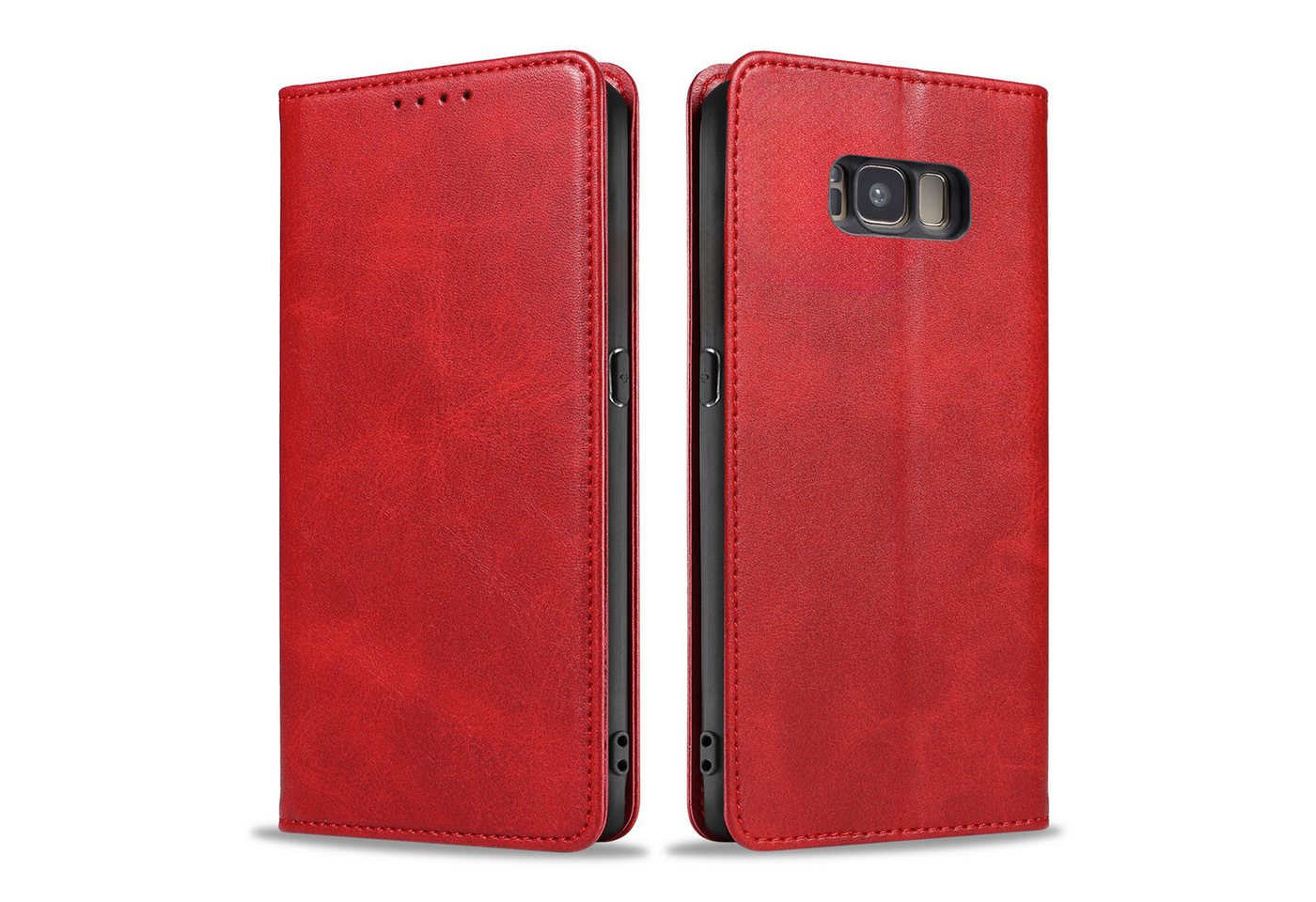 Tec-Expert Handyhülle Tasche Hülle für Samsung Galaxy S8 5.8 Zoll, 5.8 ", Cover Klapphülle Case mit Kartenfach Fliphülle aufstellbar