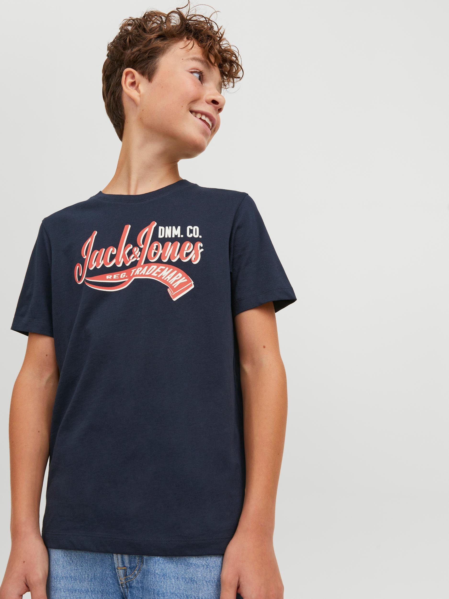 JNR T-Shirt TEE Jack COL NECK & Junior JJELOGO Jones 2 blazer navy 23/24
