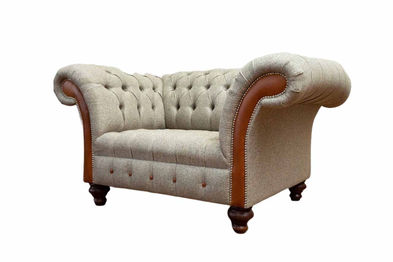 Chesterfield-Sofa, Textil Chesterfield Wohnzimmer Sessel Klassisch Sofa Design JVmoebel Couch