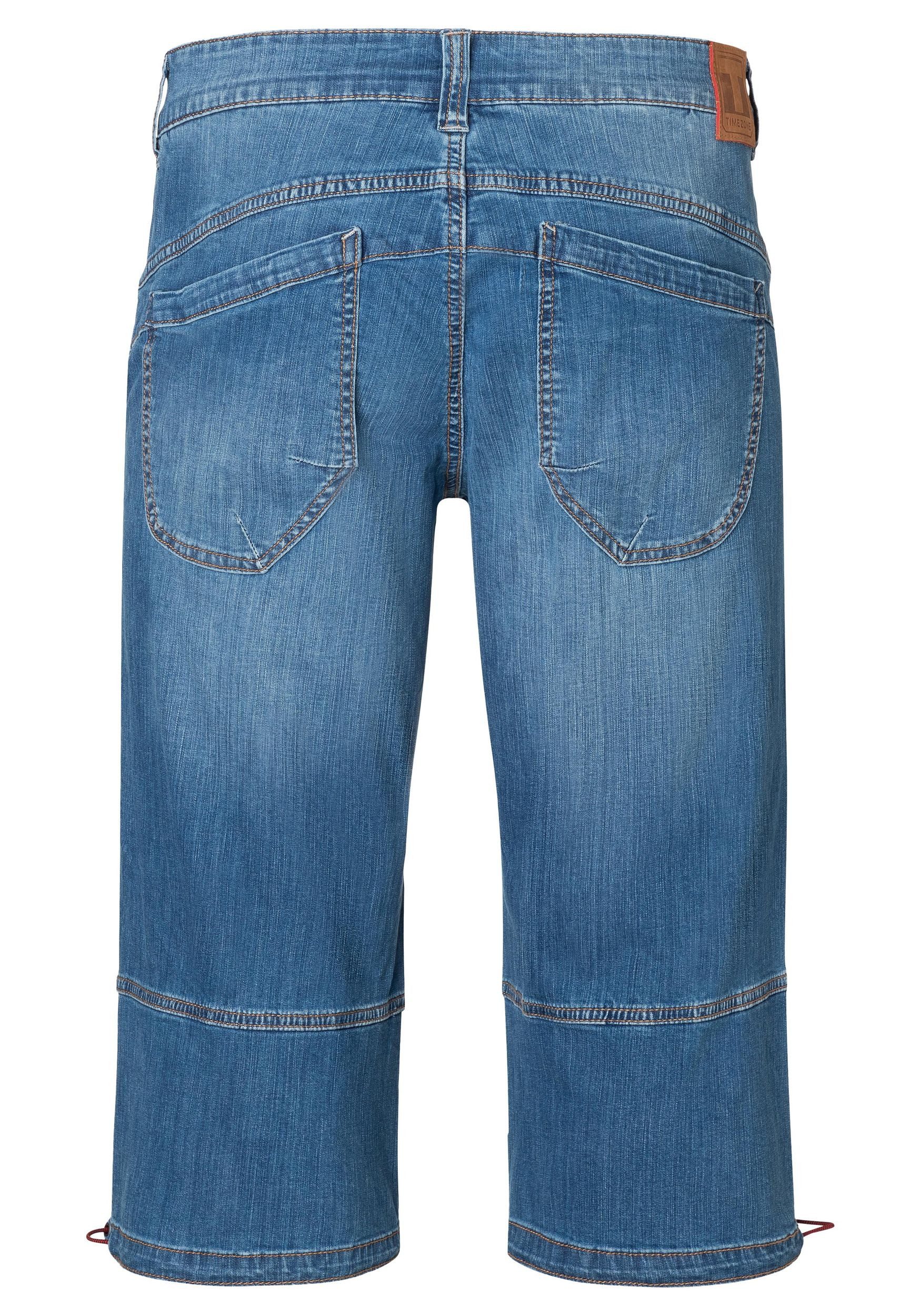 TIMEZONE Jeansshorts Jeans mit geradem Bein und Kontrast Nähten Regular ConnorTZ 3/4