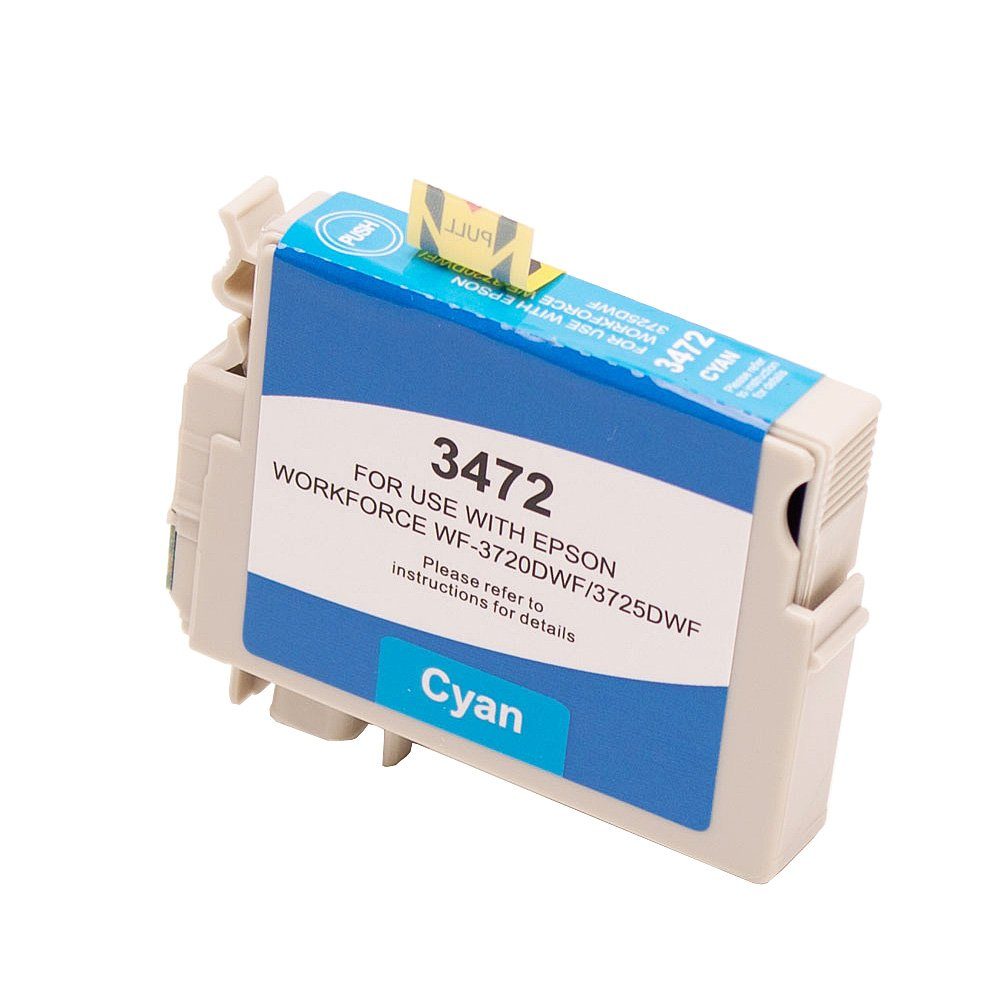 ABC Tintenpatrone (Kompatible Druckerpatrone für Epson 34XL Cyan WorkForce Pro, ABC)