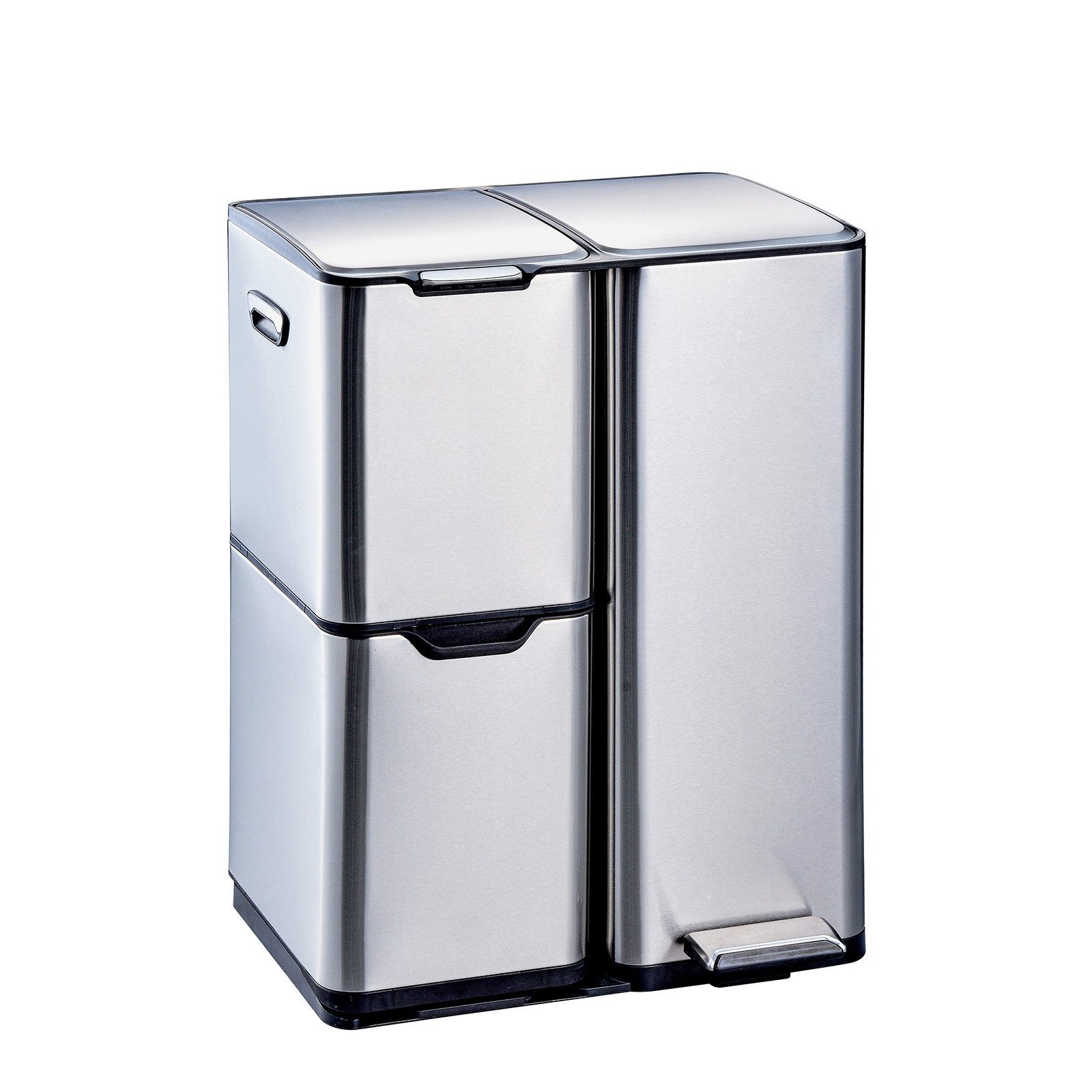 HTI-Living Mülleimer Abfalleimer Mülltrennsystem mit 3 Behältern, Mülleimer 60 Liter